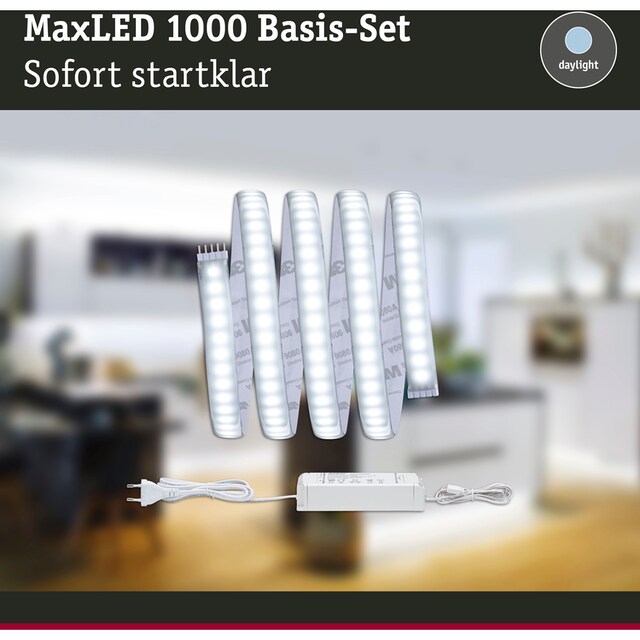 Paulmann LED-Streifen »MaxLED 1000 Basisset 1,5m Tageslichtweiß IP44 17W  1650lm beschichtet«, 1 St.-flammig jetzt im %Sale