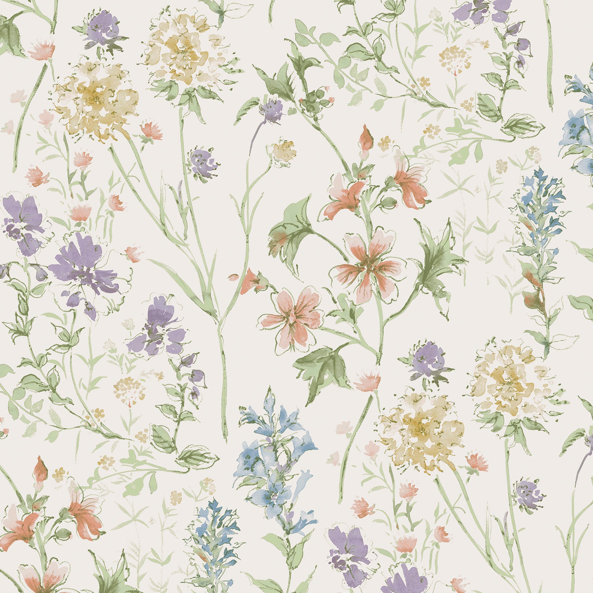LAURA ASHLEY Vliestapete »Wild Meadow« geblümt glatt 10mx52cm (ca. 5m2)