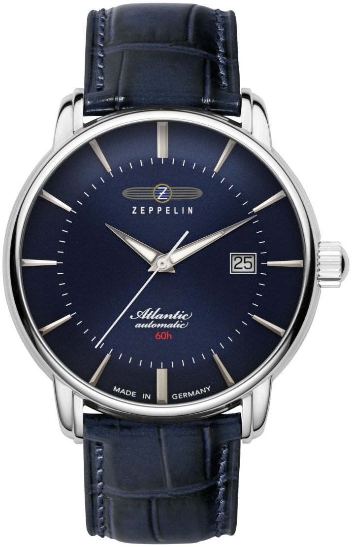 ZEPPELIN Automatikuhr »Atlantic Automatic 60h«, Mechanische Uhr, Armbanduhr, Herren, Lederarmband, Made in Germany