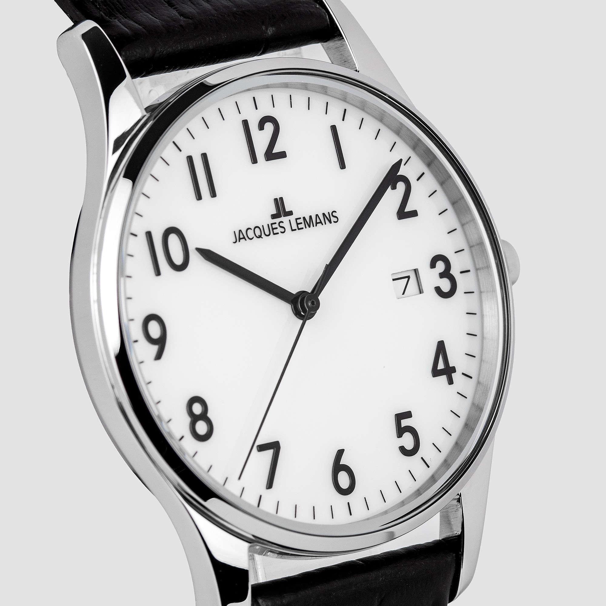 Jacques Lemans Quarzuhr »London« Armbanduhr, Damenuhr, Lederarmband, analog, Tag