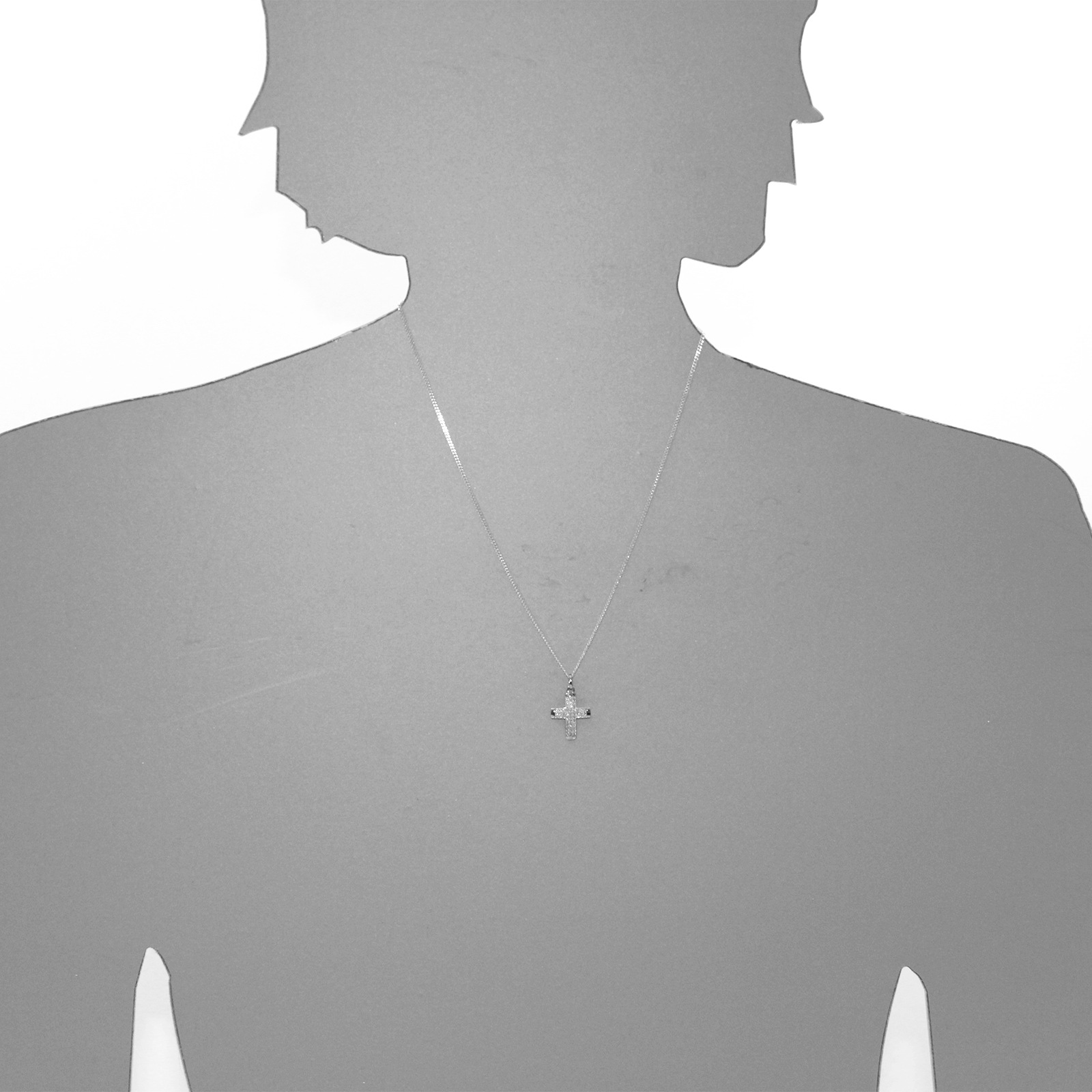 OSTSEE-SCHMUCK Kette mit Anhänger »Ostsee-Schmuck Kette mit Anhänger Kreuz 17 x 14 mm«, (2 tlg.)