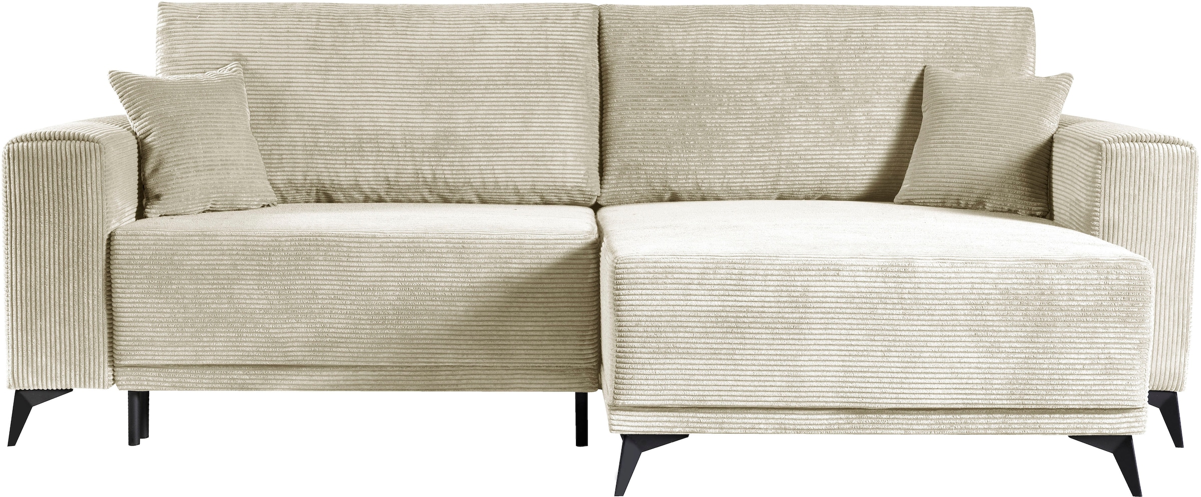 WERK2 Ecksofa »Scandic L-Form«, Moderne Eckcouch in Cord, Sofa mit Schlaffu günstig online kaufen