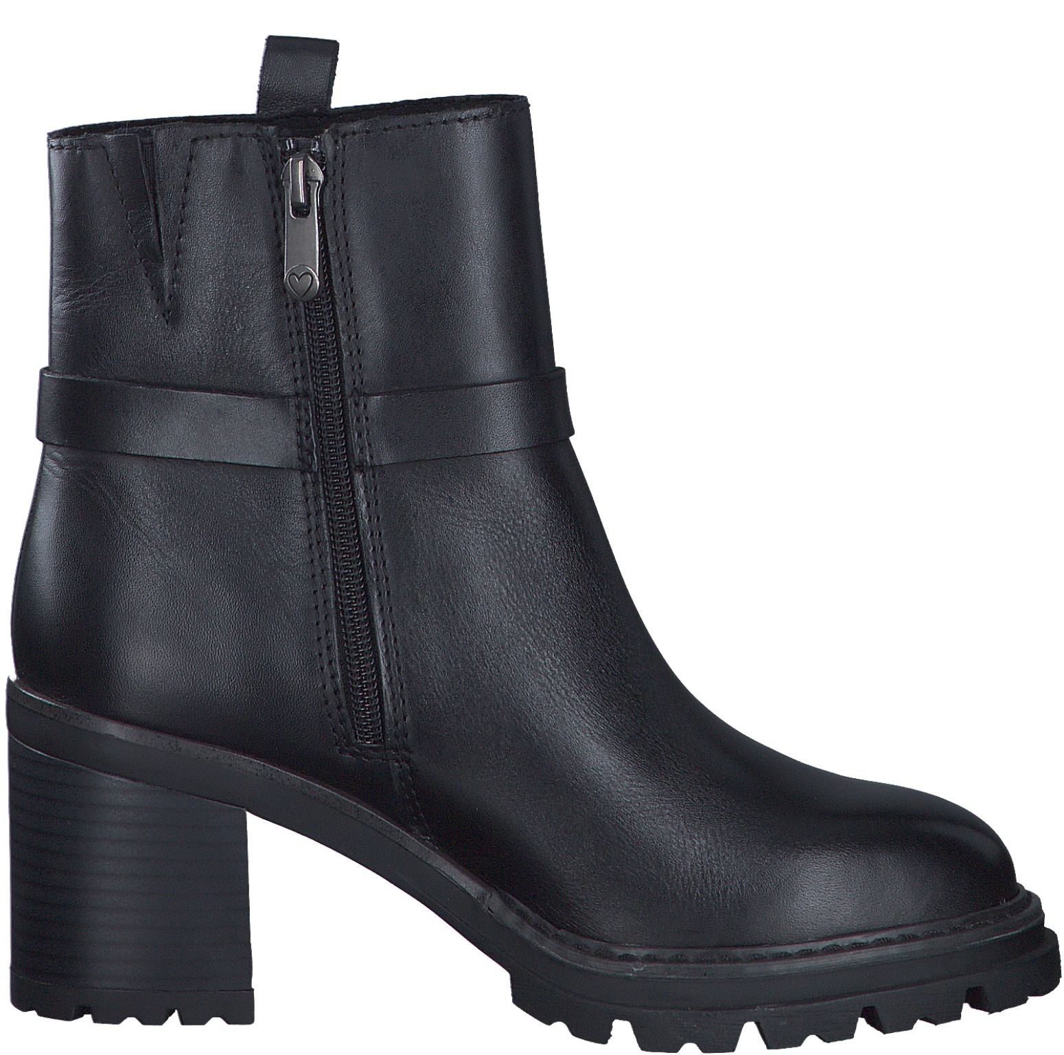MARCO TOZZI Stiefelette, Blockabsatz, Westernstiefelette, Chunky Boots mit Zierriegel