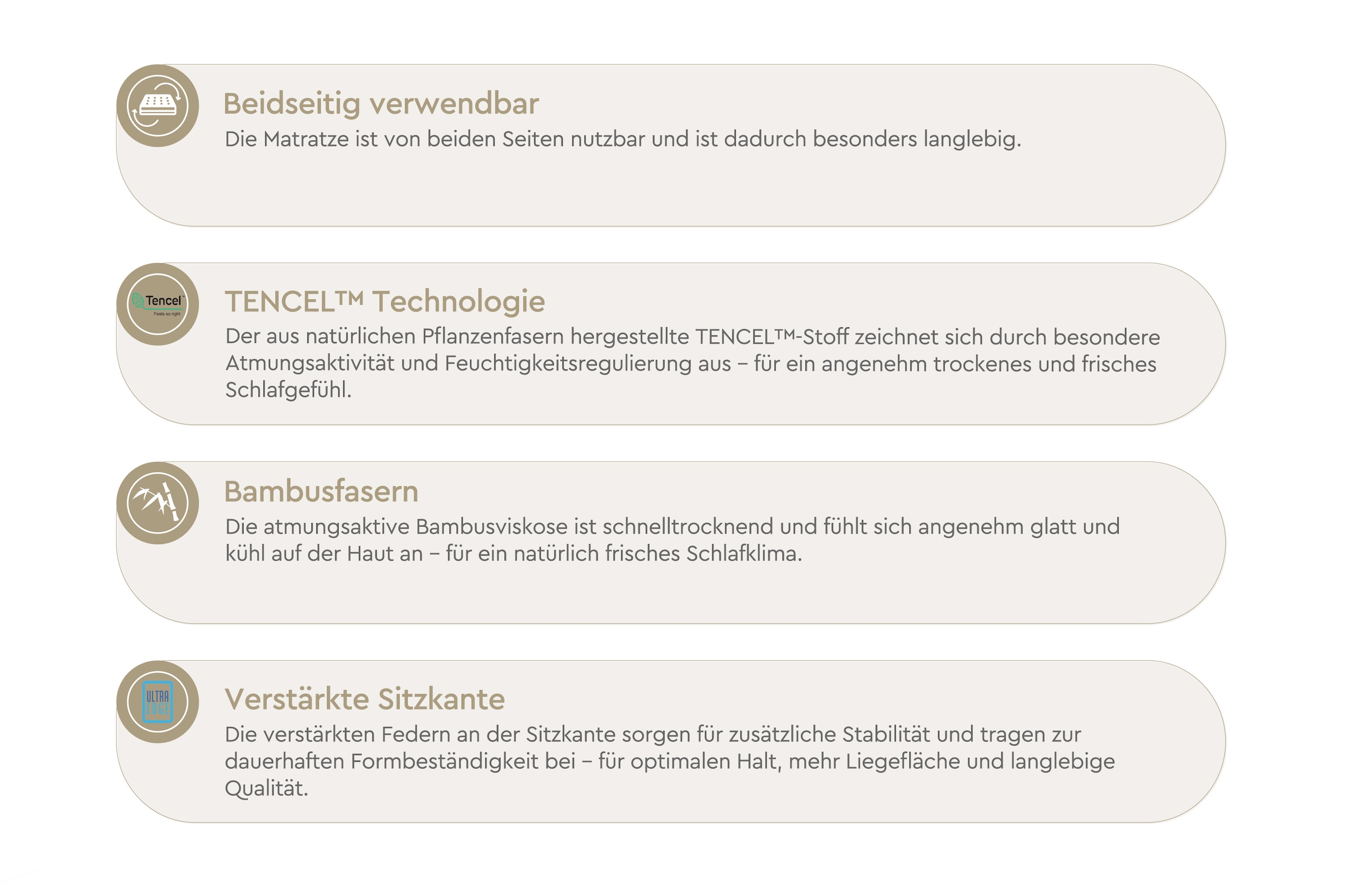 Yatas Taschenfederkernmatratze »Majestät Premium«, 30 cm cm hoch, 416 Federn, (1 St.), 3 Härten System-Feder, unterstützt jede Körperform bis 120 kg,  jetzt neu in 2 Bezugsvarianten erhältlich!