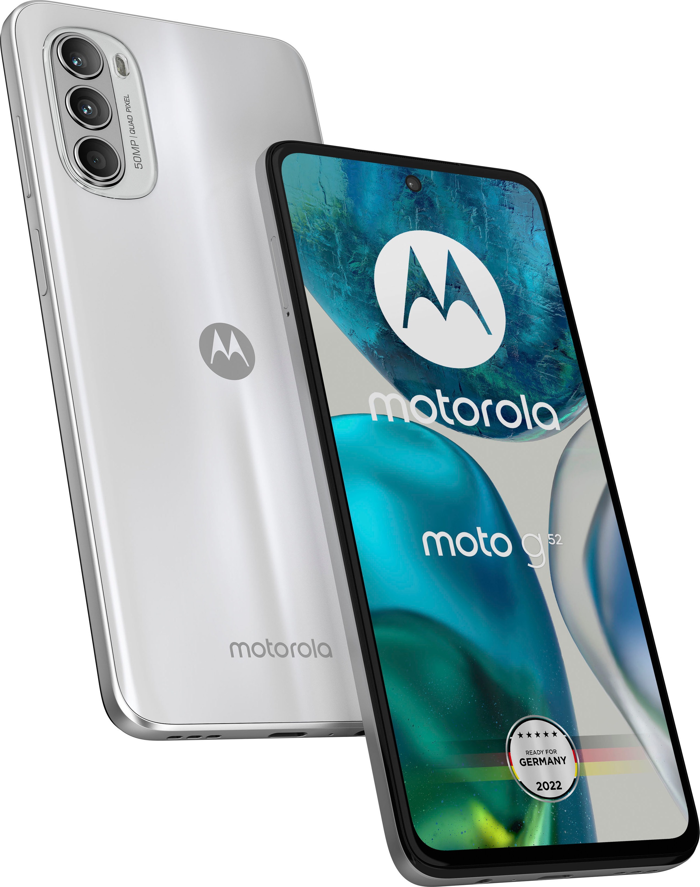 4. Bild von Motorola Smartphone »moto G52«, Porcelain White, 16,76 cm/6,6 Zoll, 50 MP Kamera