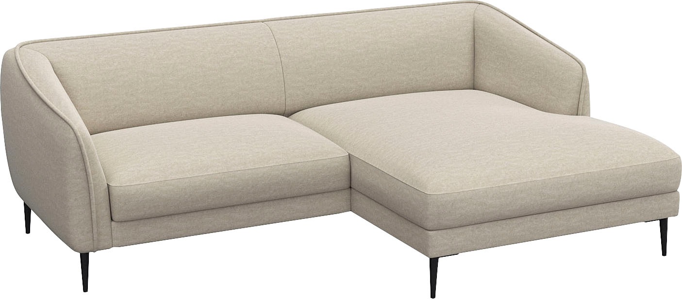 FLEXLUX Ecksofa »Belle Designsofa, bequem durch Kaltschaum im Sitz«, Skandi günstig online kaufen