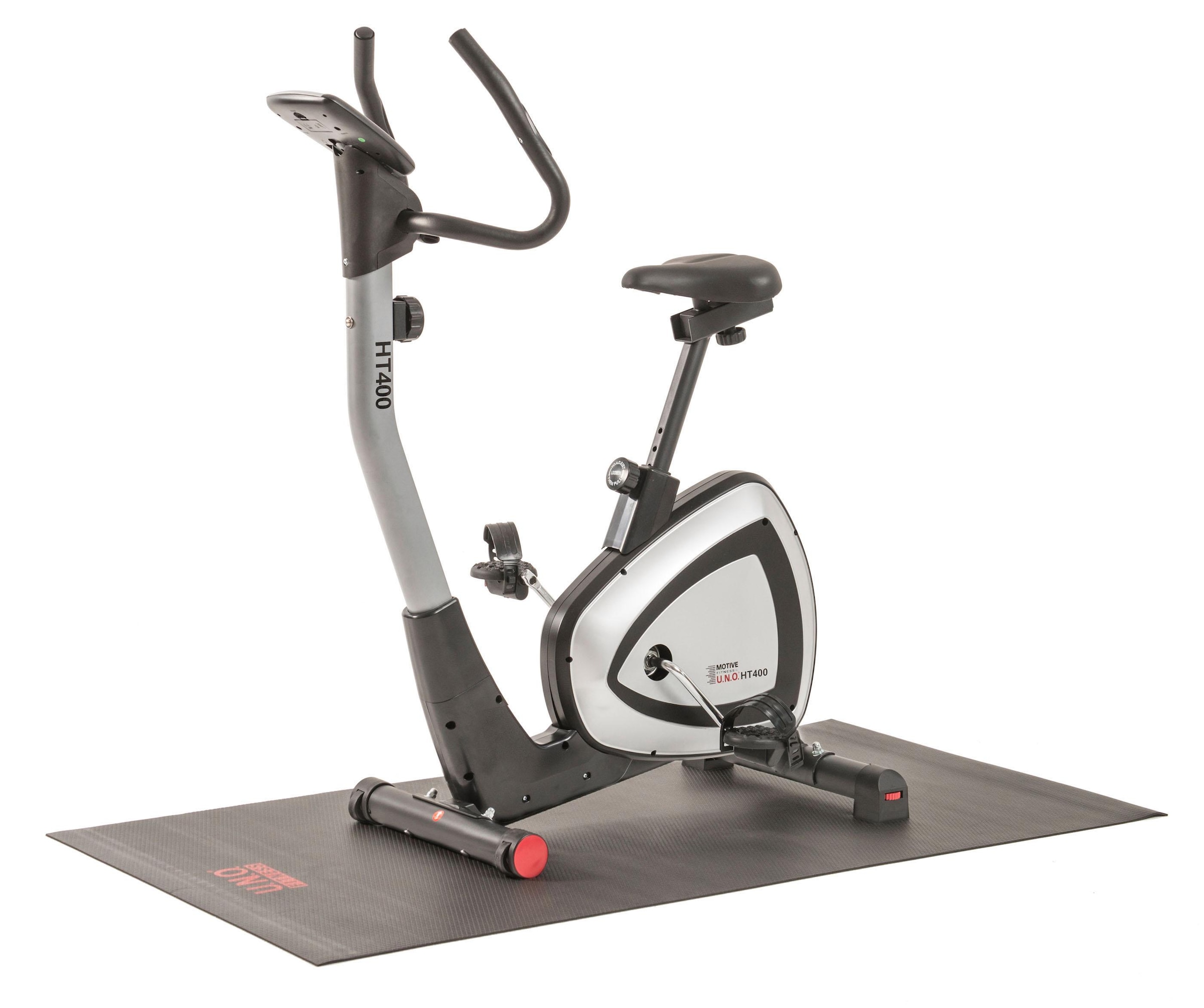 MOTIVE FITNESS by U.N.O. Heimtrainer »HT 400 (mit/ohne Unterlegmatte)«, Schwungmasse ca. 6 kg, 8 Widerstandsstufen