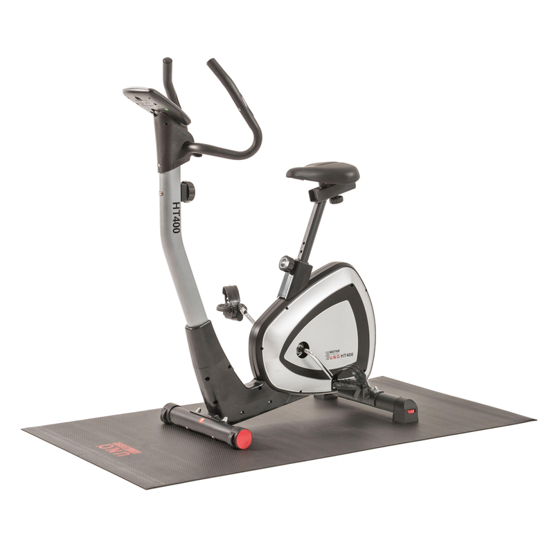 MOTIVE FITNESS BY U.N.O. Heimtrainer »HT 400 (mit/ohne Unterlegmatte)« Schwungmasse ca. 6 kg, 8 Widerstandsstufen aluminiumfarben/grau