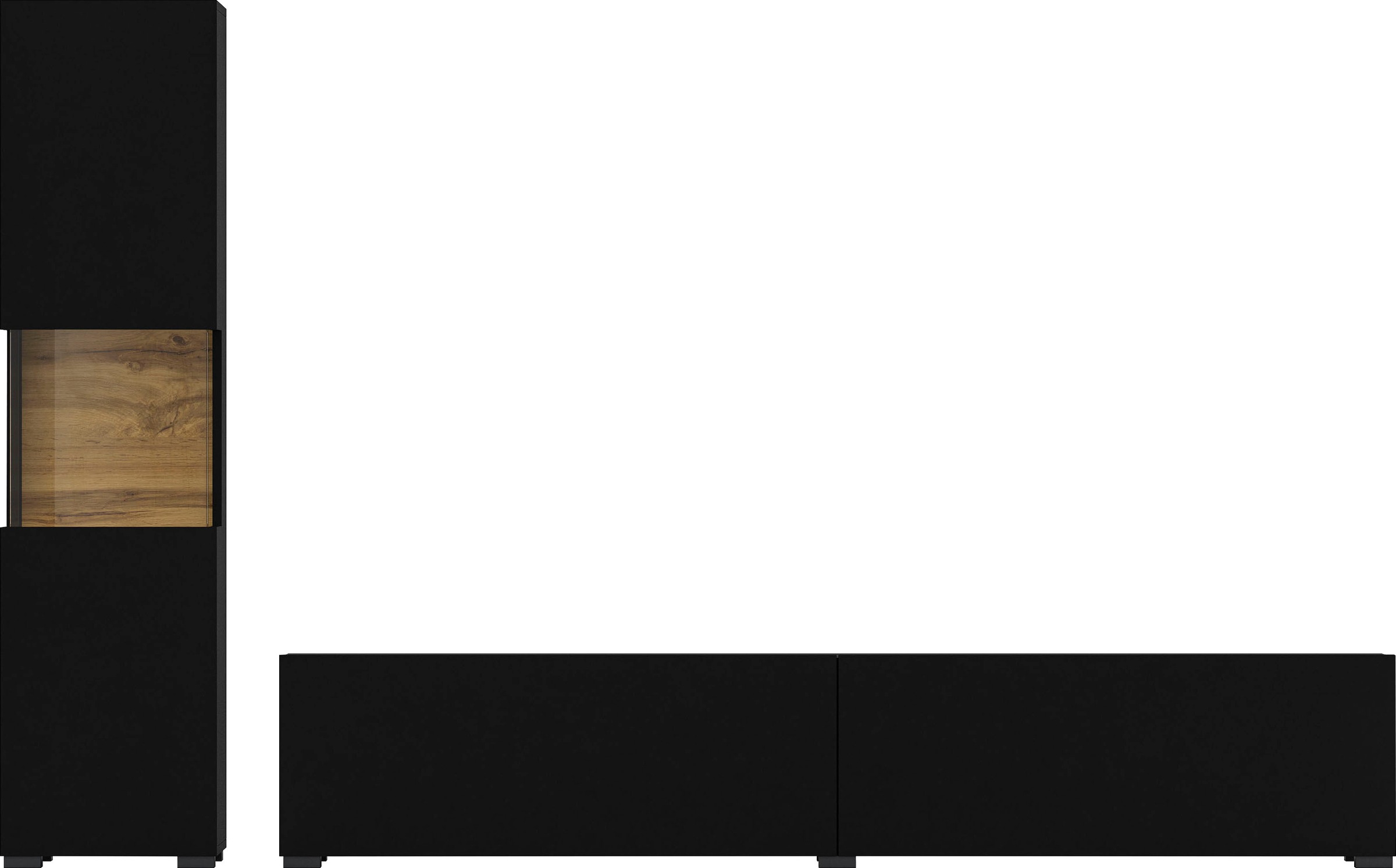 INOSIGN Wohnwand »Ava, Wohnzimmer-Set hängend/stehend montierbar, Vitrine, günstig online kaufen