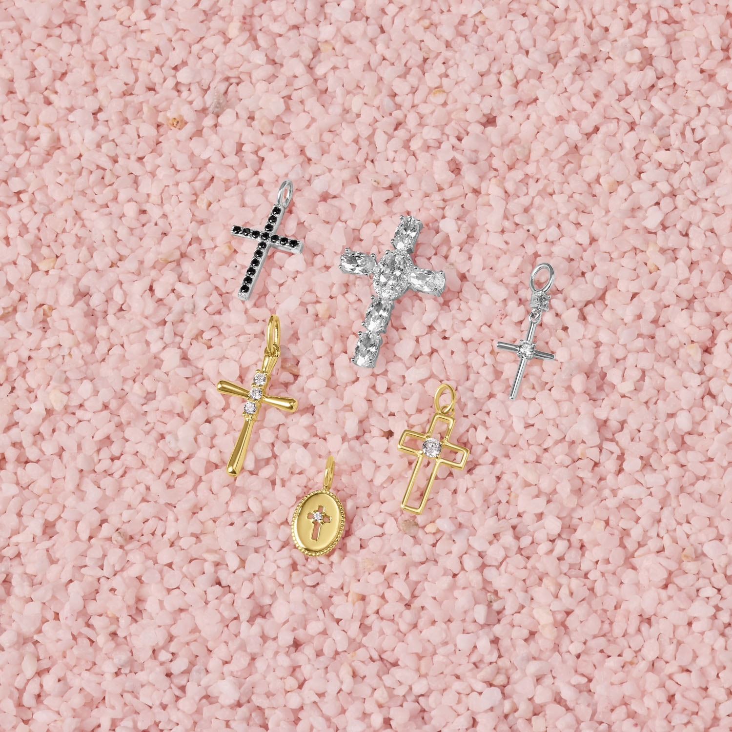 Amor Kreuzanhänger »2039077«  mit Zirkonia (synth.)