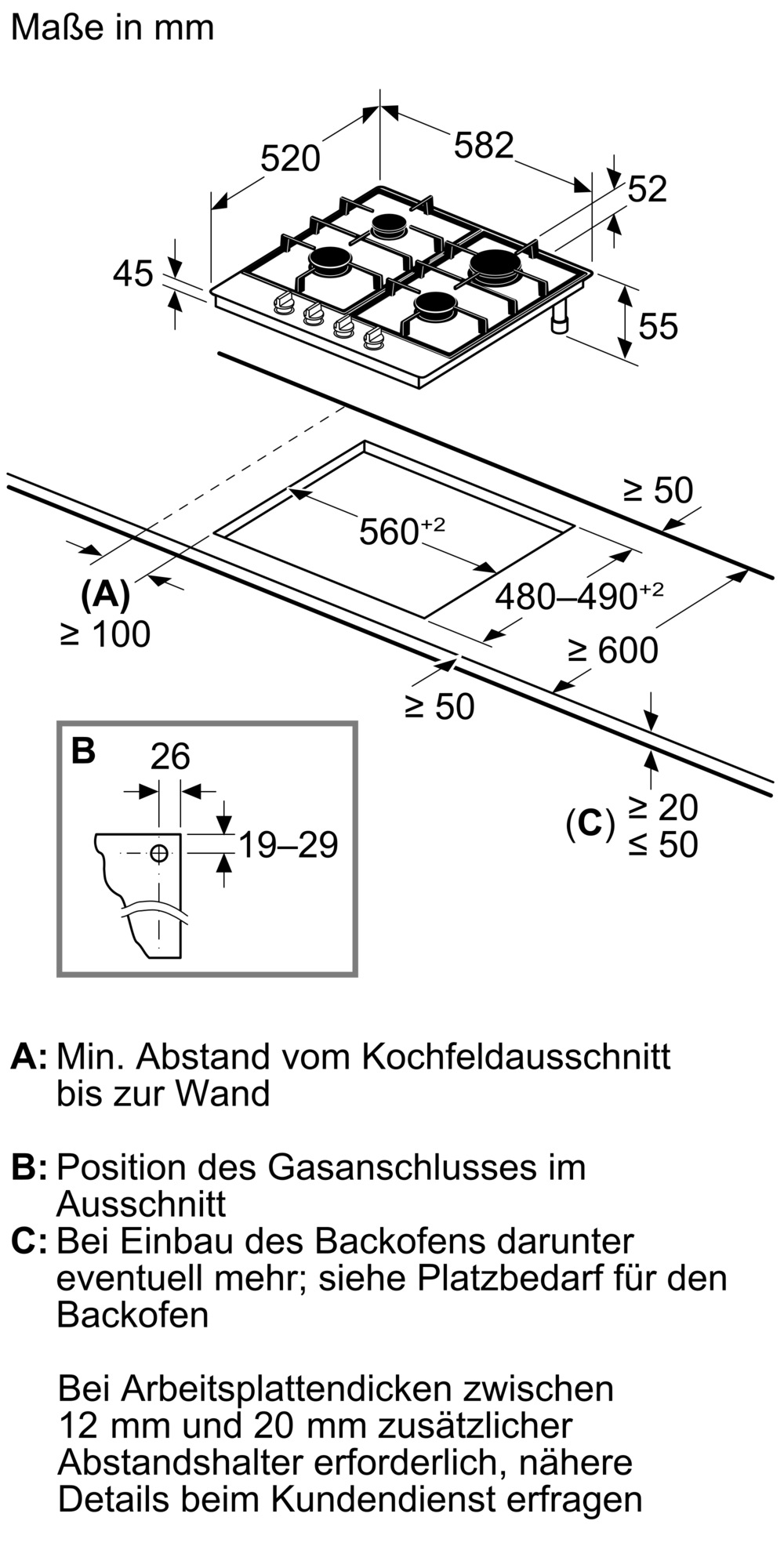 NEFF Gas-Kochfeld »T26CIP8N0«