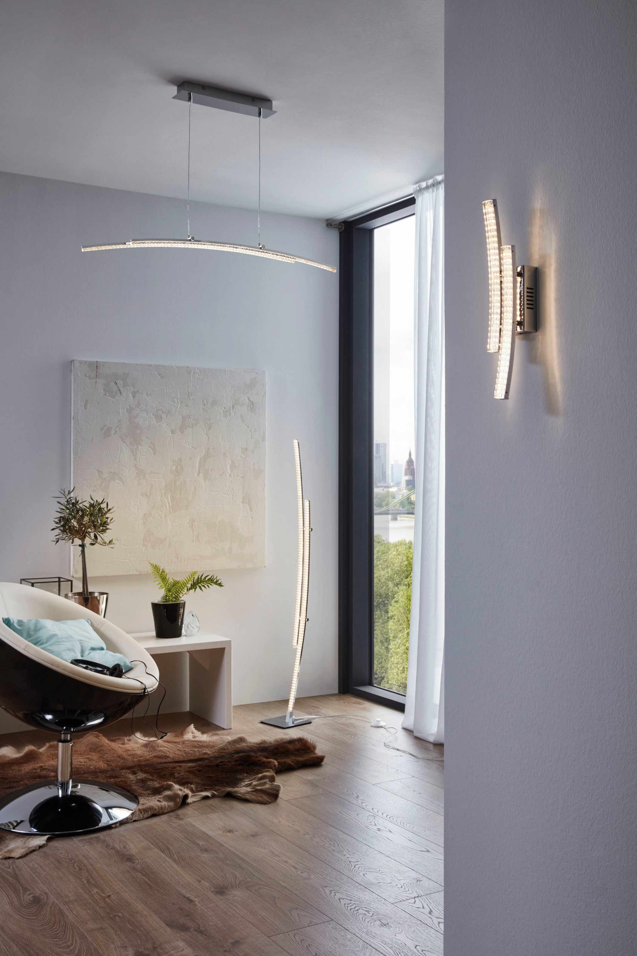 EGLO Hängeleuchte »PERTINI«, 2 flammig, Leuchtmittel LED-Board | LED fest integriert, Pendelleuchte, Pendellampe