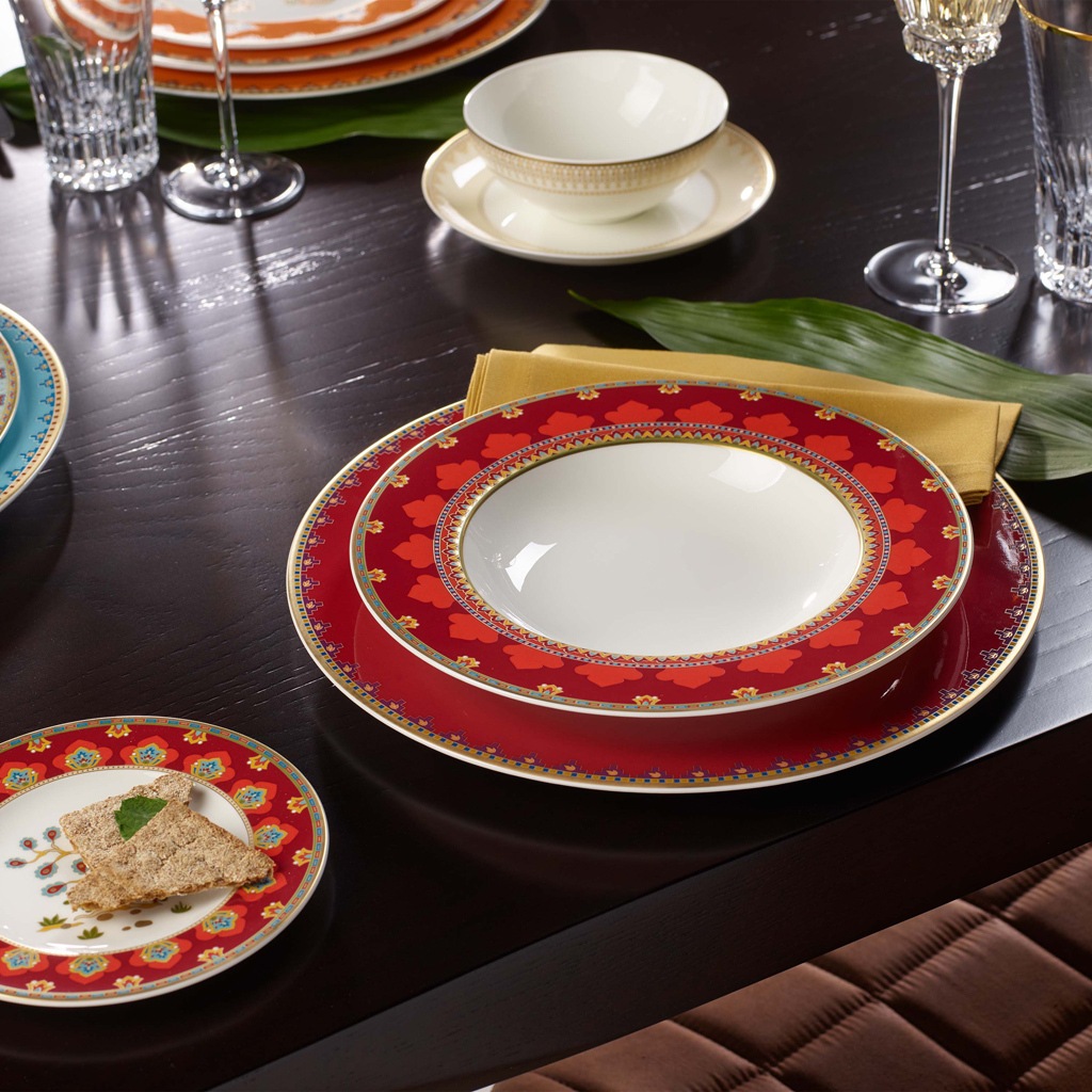 Villeroy & Boch Suppenteller »Suppenteller Samarkand Rubin ø 24,8 cm bunt« günstig online kaufen