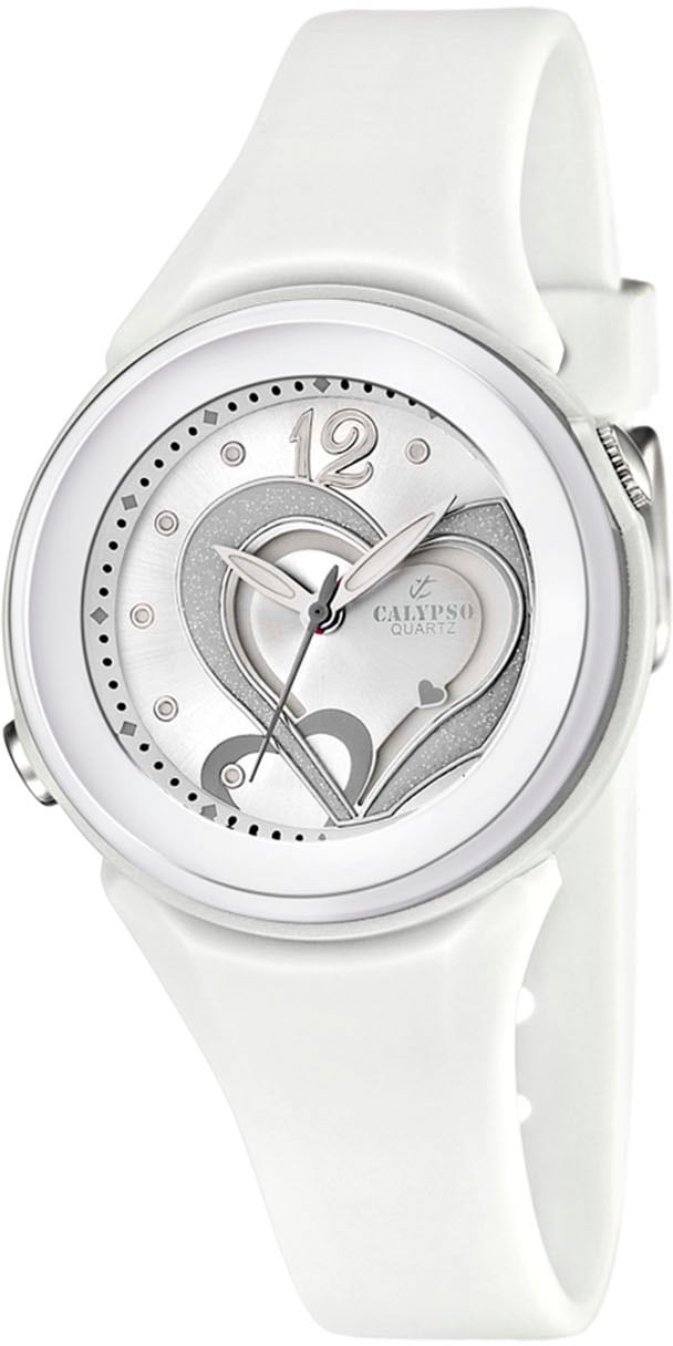 CALYPSO WATCHES Quarzuhr, Armbanduhr, Damenuhr, mit Herzmotiv, bis 10 bar w günstig online kaufen