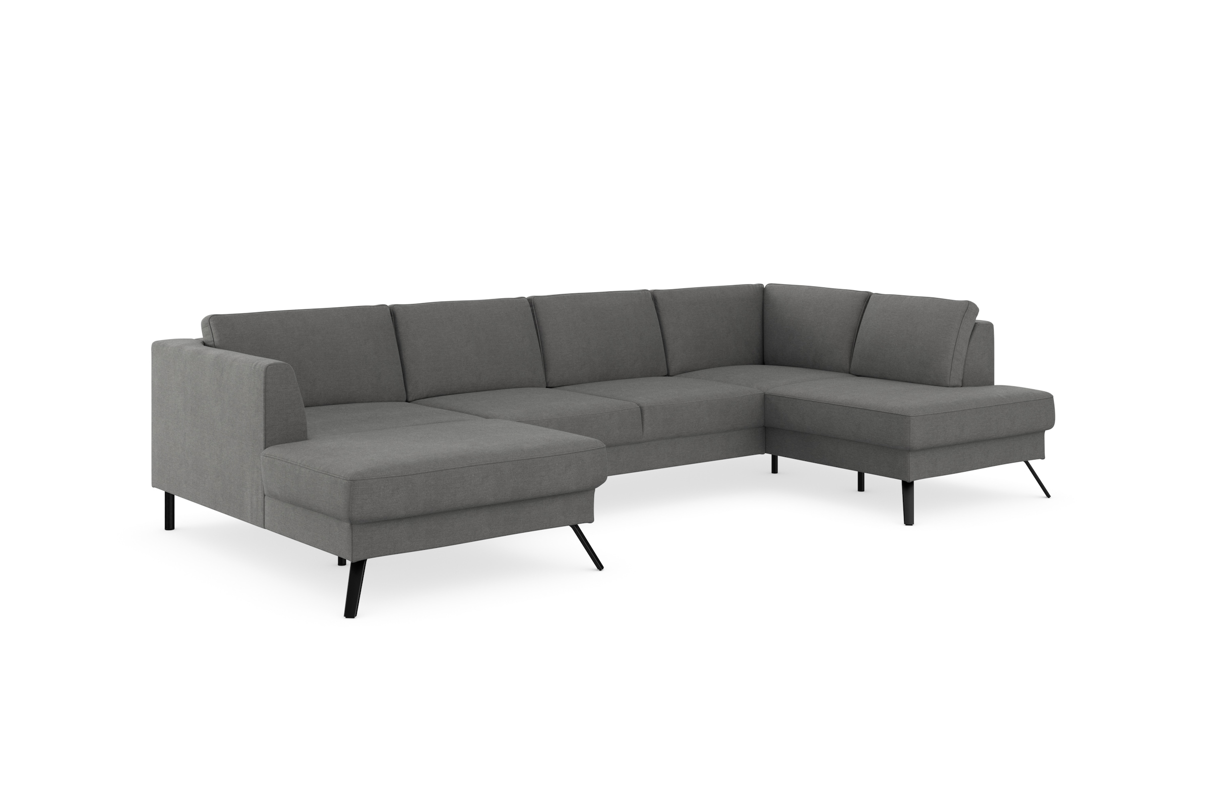 sit&more Wohnlandschaft »Lindholm U-Form«, mit Sitztiefenverstellung und Federkern