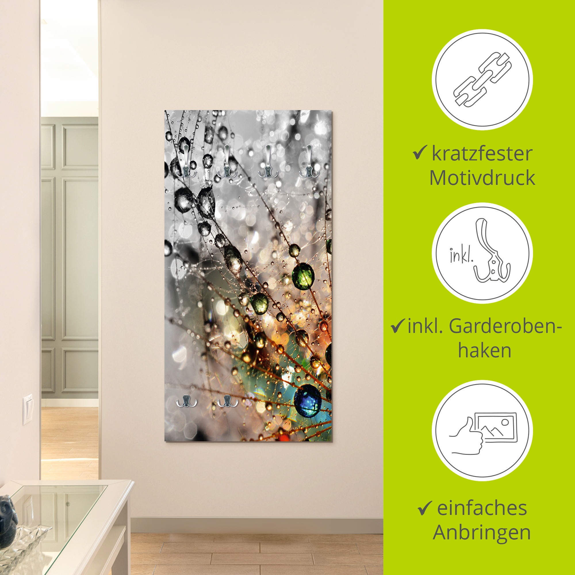 Artland Garderobenleiste »Farbenfrohe Natur«, teilmontiert