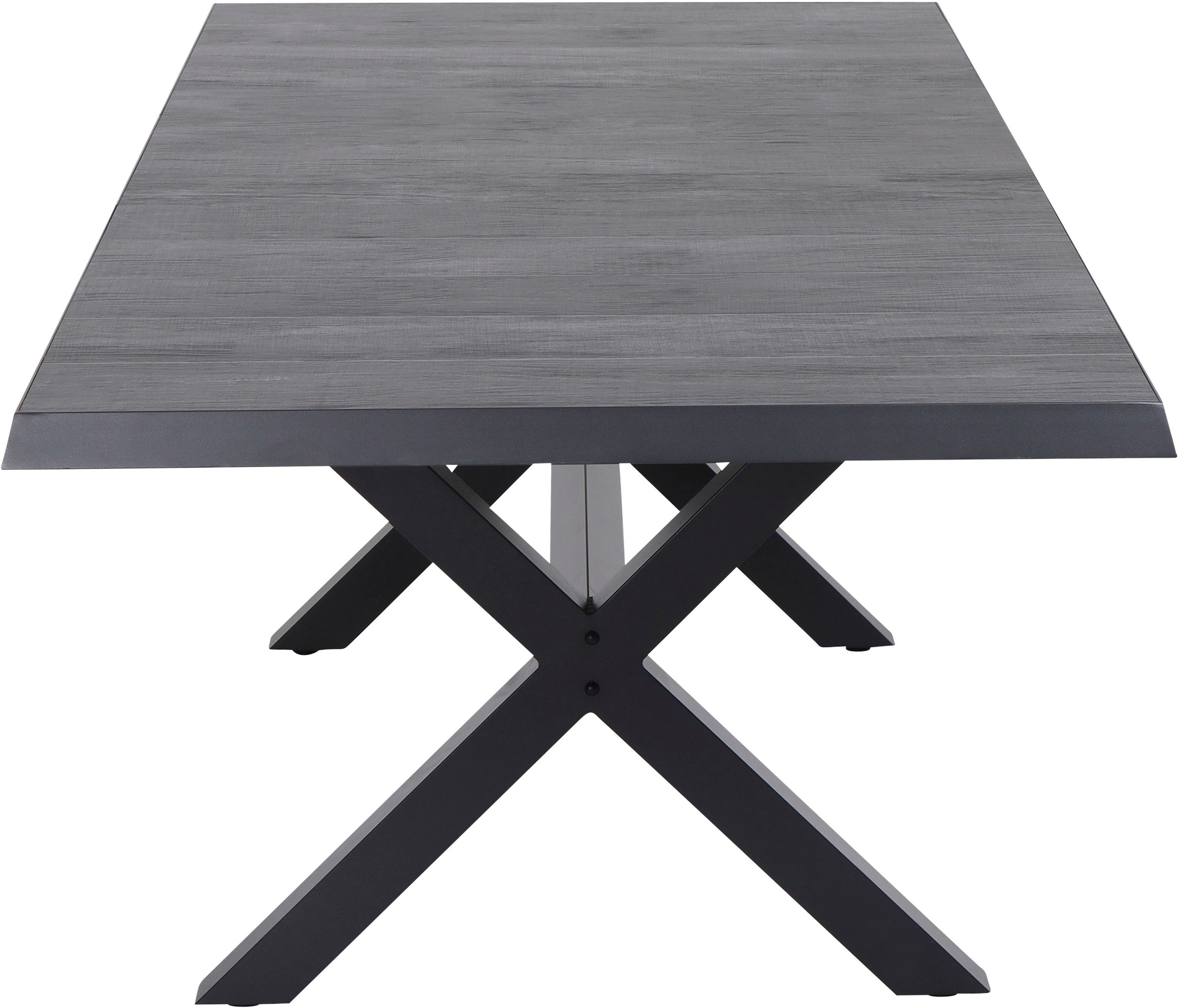 Siena Garden Garten-Essgruppe »Valencia/Messina«, (Set, 13 tlg.), bestehend aus 6 Sesseln, 6 Auflagen und 1 Ausziehtisch