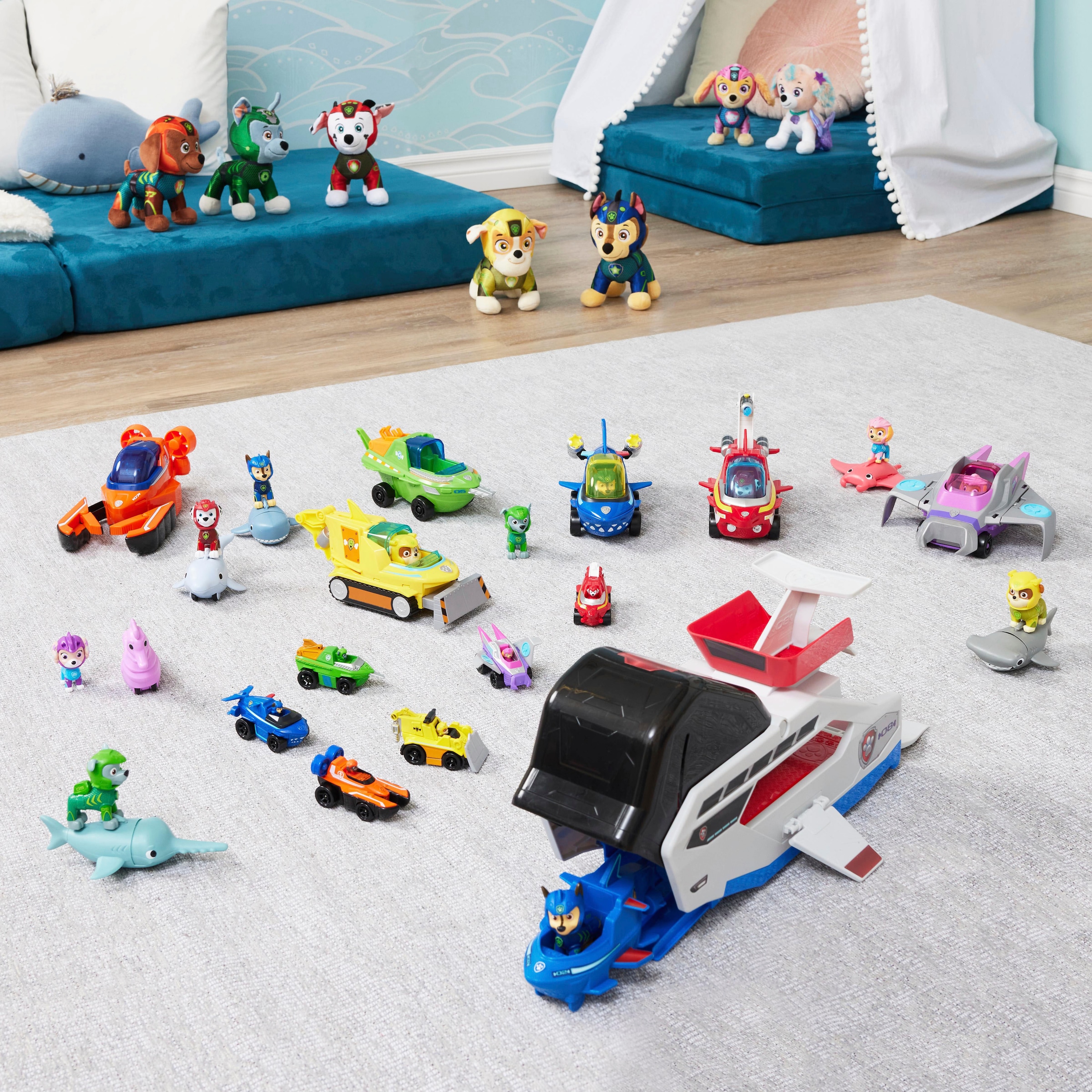 Spin Master Spielfigur »Paw Patrol - Aqua Pups - Hero Pups Solid Rocky«, (Set)