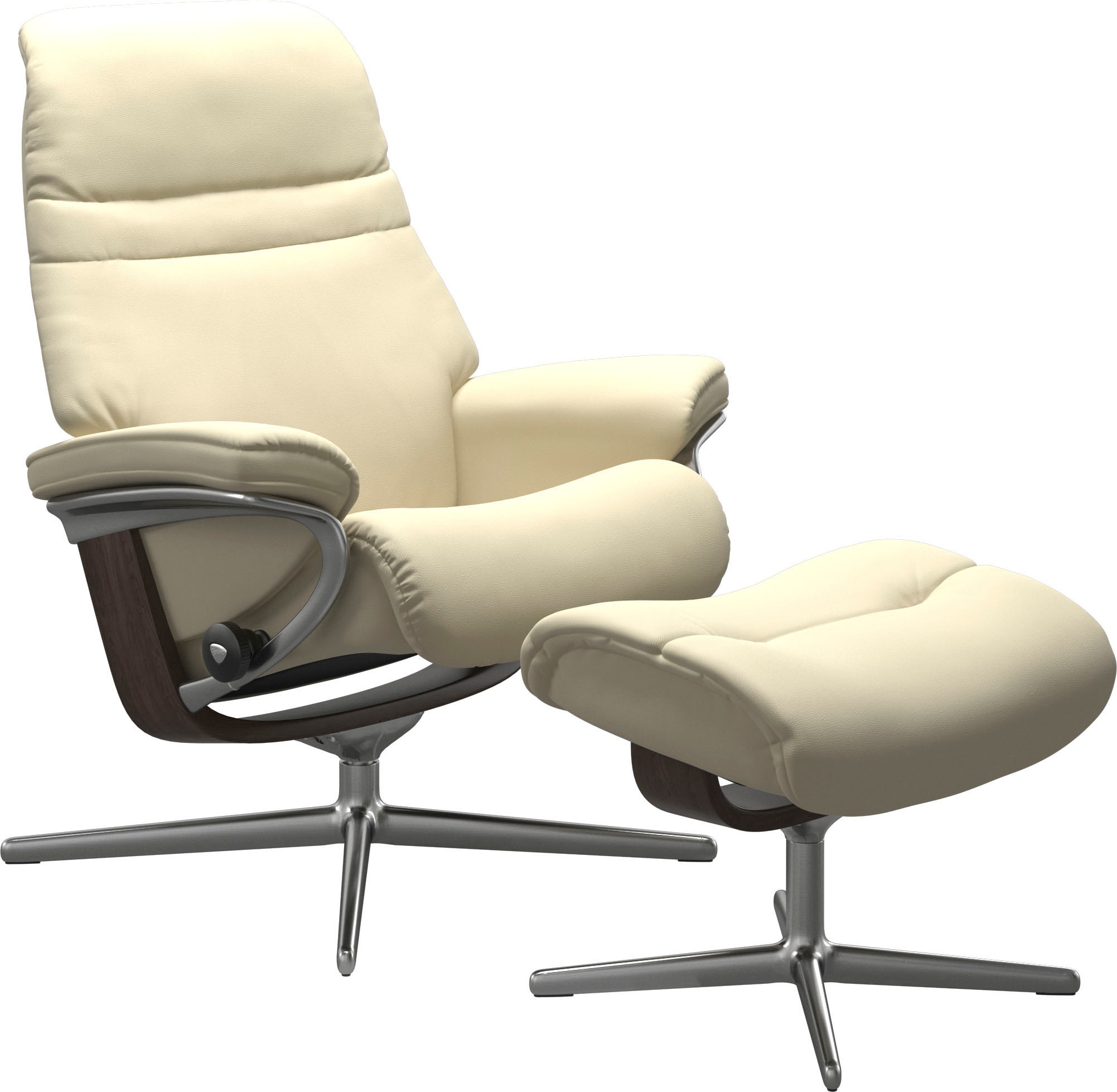 Stressless "Sunrise" Set, Relaxsessel mit Hocker, mit Hocker, mit Cross Bas günstig online kaufen