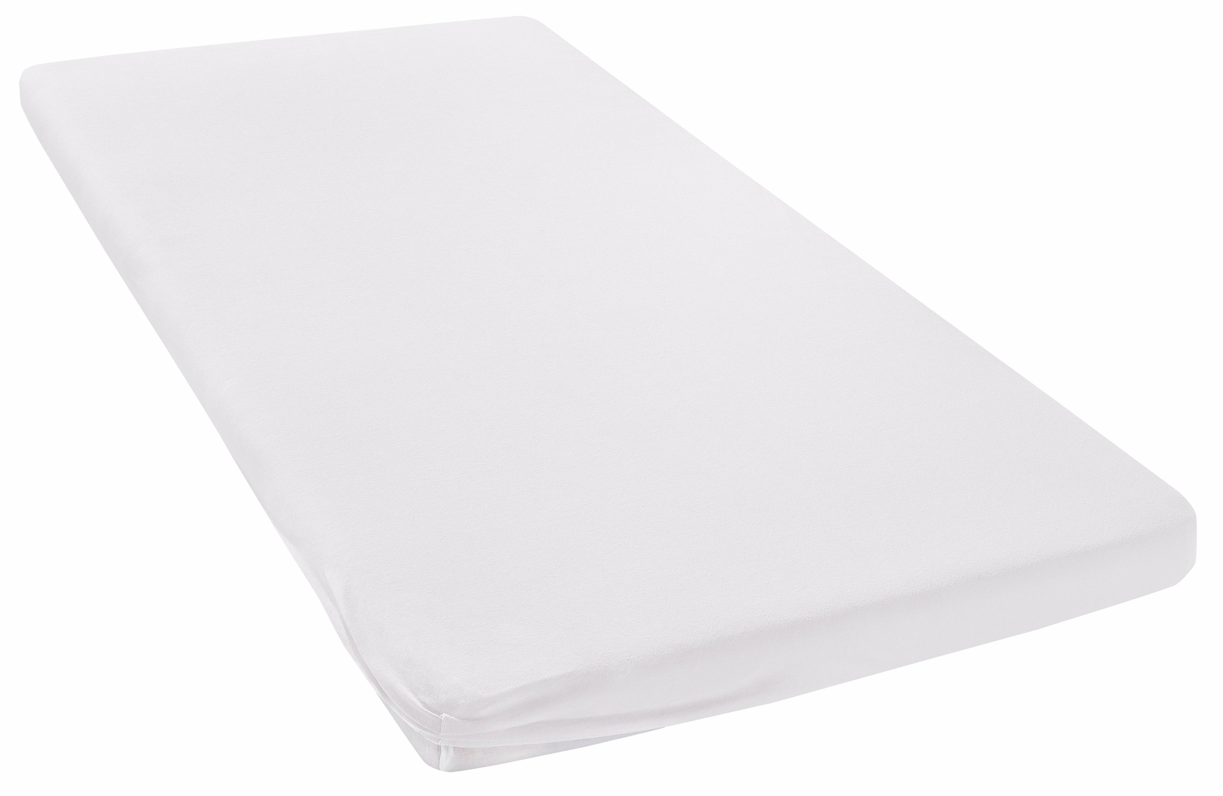 Otto Home Spannbettlaken "Topper Basic, in Gr. 90x200, 140x200 oder 180x200 cm", weiß, B/L: 180cm x 200cm, 1 Stk., Baumwoll-Jersey, 180x200 8cm