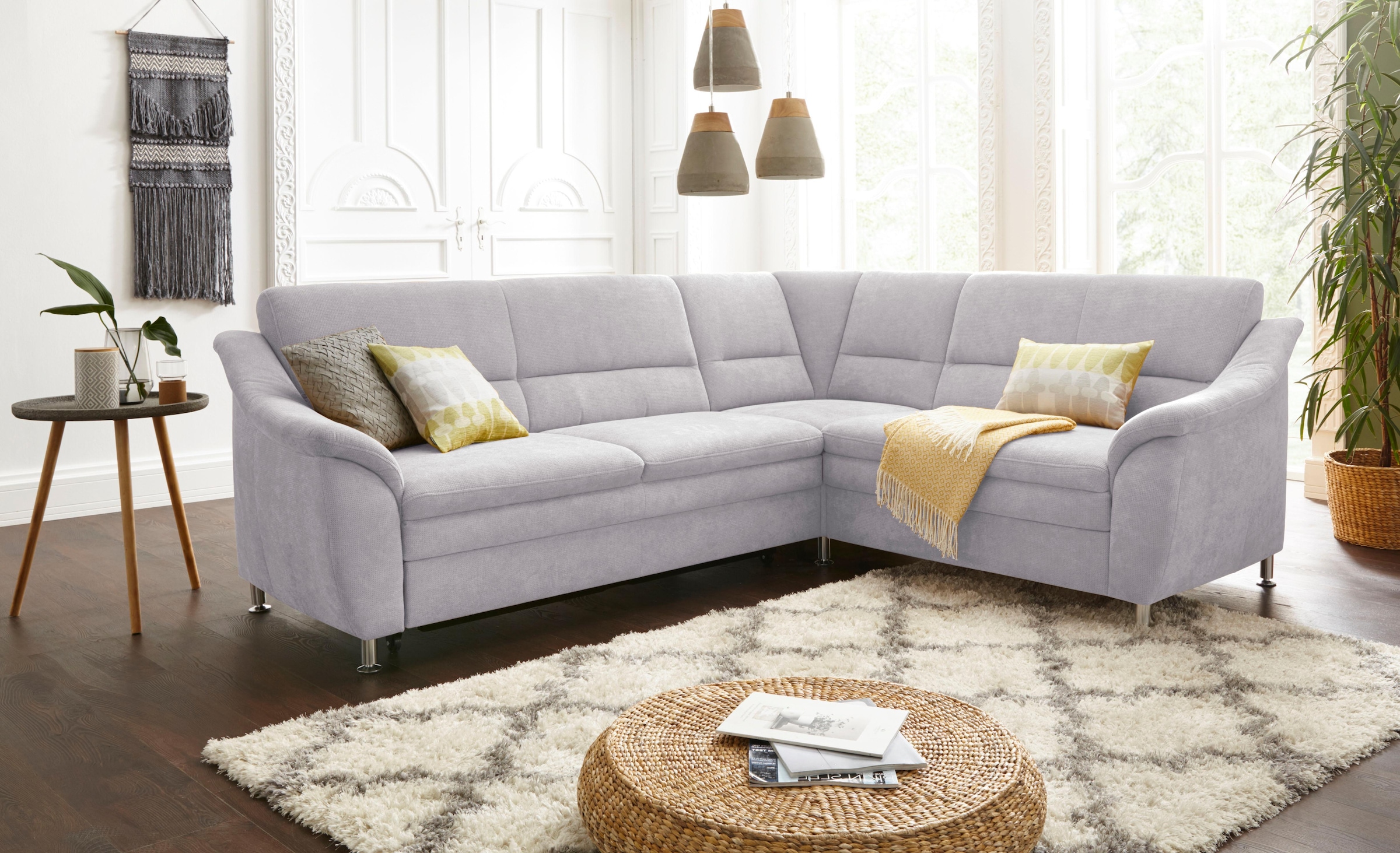 sit&more Ecksofa »Cardoso L-Form« mit Federkern, wahlweise mit Bettfunktion günstig online kaufen