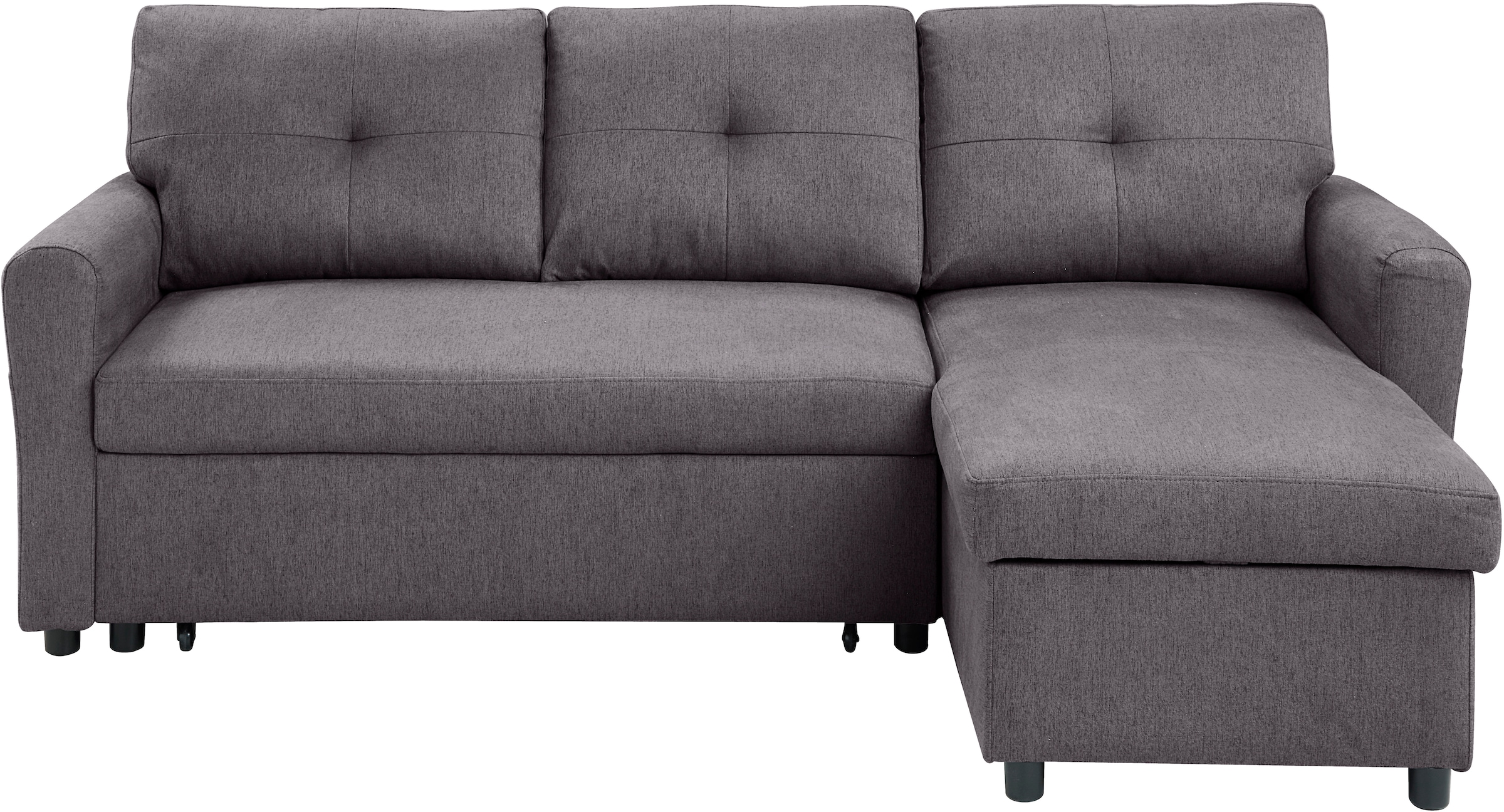 ATLANTIC home collection Ecksofa »Gustavo L-Form«, mit Schlaffunktion, Stauraum & seitlichen Taschen