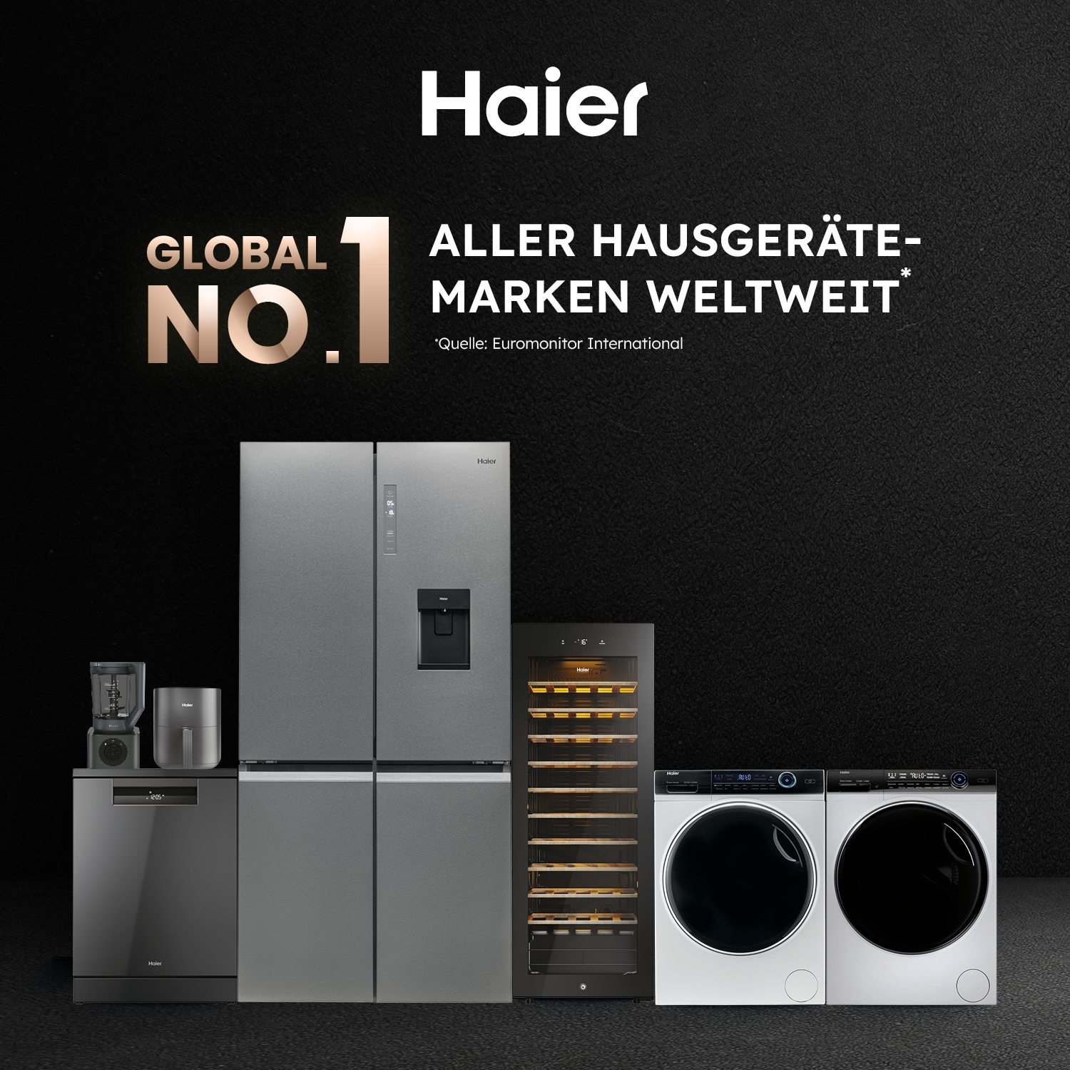 Haier Side-by-Side SBS 90 Series 5 »HSR5918DIMP«, 178 cm hoch, 91 cm breit, Nutzinhalt: 511 Liter, Extrem leise