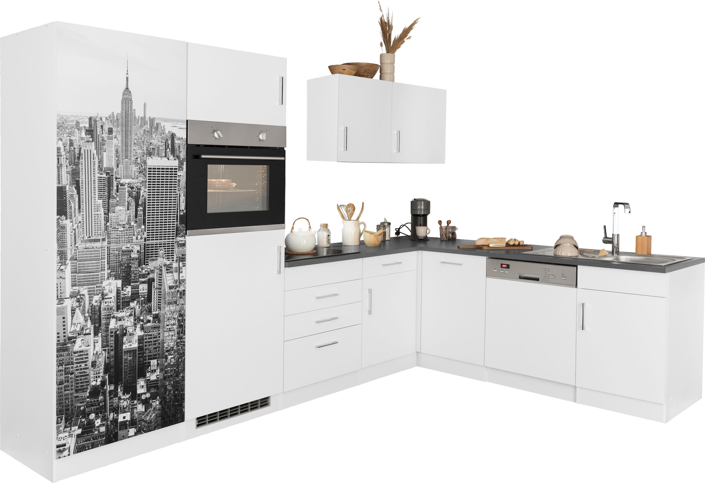 KOCHSTATION Winkelküche »KS-Paris«, ohne E-Geräte, Stellbreite 290/220 cm günstig online kaufen
