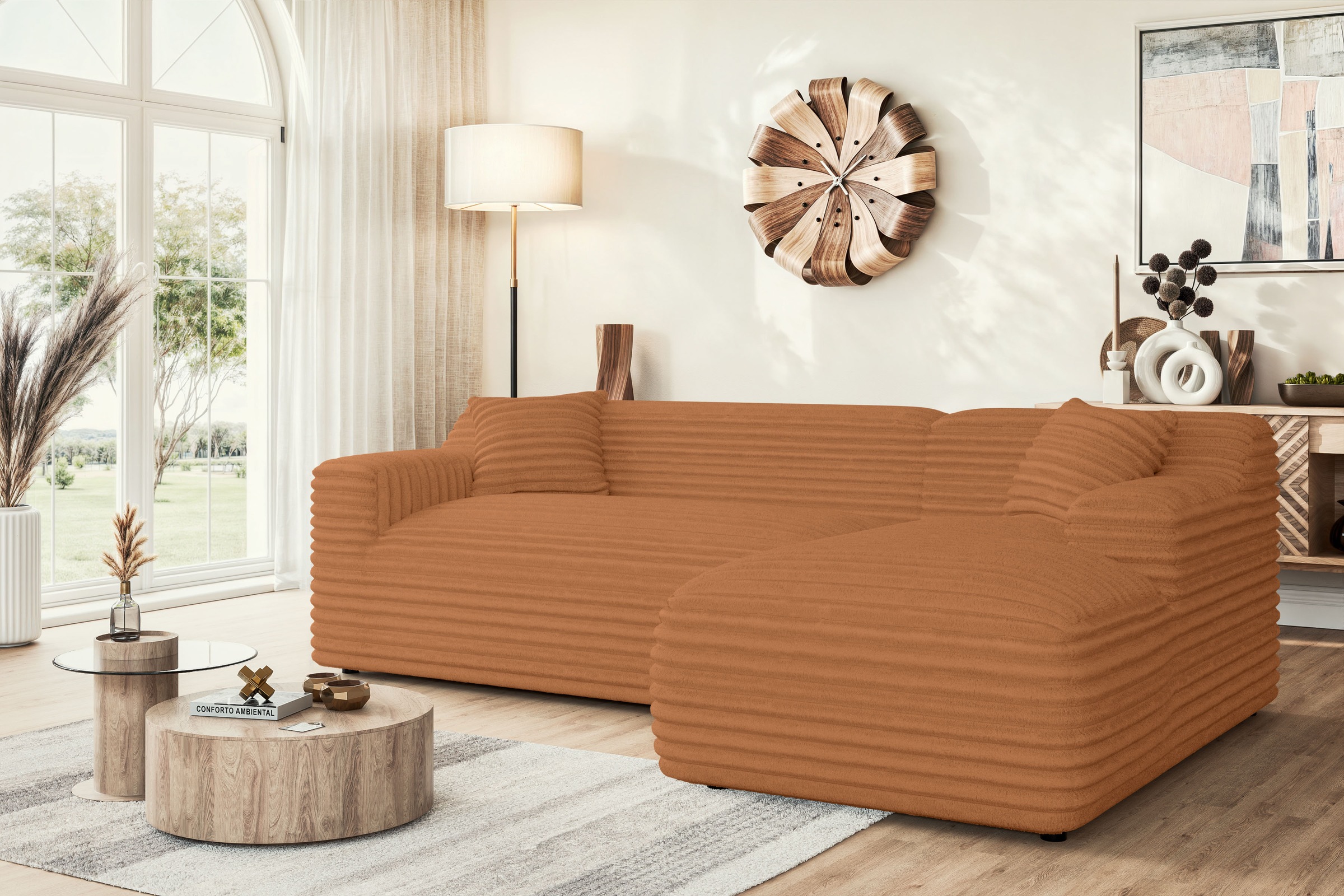 Home affaire Ecksofa »LILLIANA Designsofa, L-Form mit Recamiere rechts/link günstig online kaufen