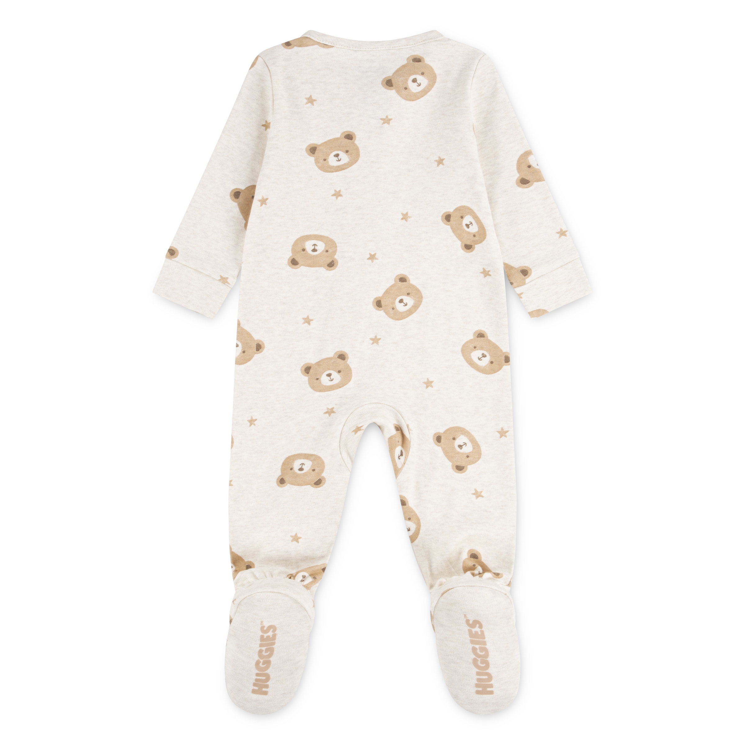 HUGGIES babywear Strampler »HUGB FOOTED COVERALL«, allover mit Bärchen und Sternen bedruckt
