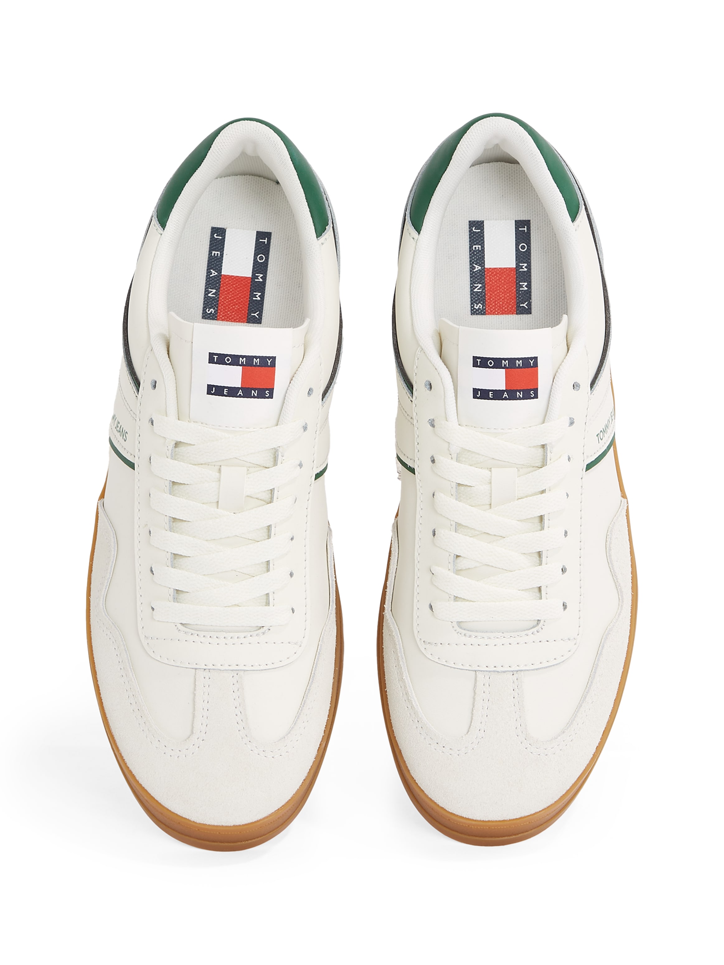 Tommy Jeans Sneaker »THE GREENWICH LEATHER«  , Freizeitschuh, Halbschuh, Schnürschuh mit kontrastfarbenen Details
