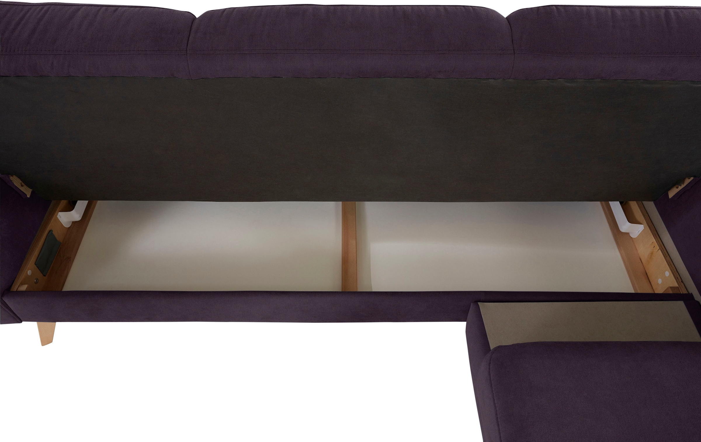 exxpo - sofa fashion Ecksofa »Nappa, kompakt und komfortabel, bequem, zeitloses Design, L-Form« tolle Detailverarbeitung, inkl. Bettfunktion und Bettkasten