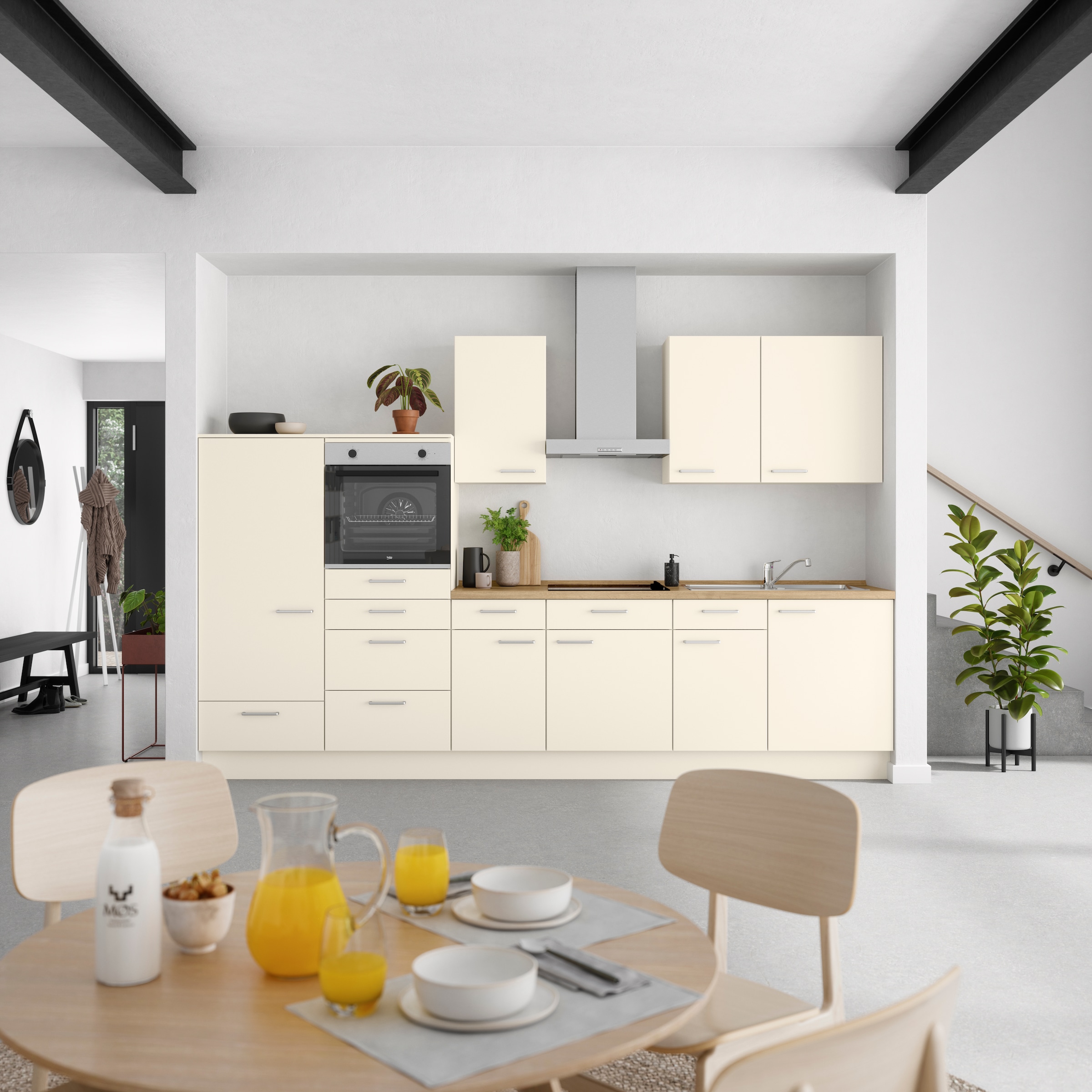 nobilia® Küchenzeile »"Touch I"«, vormontiert, Ausrichtung wählbar, Breite 330 cm, wahlw. mit E-Geräten