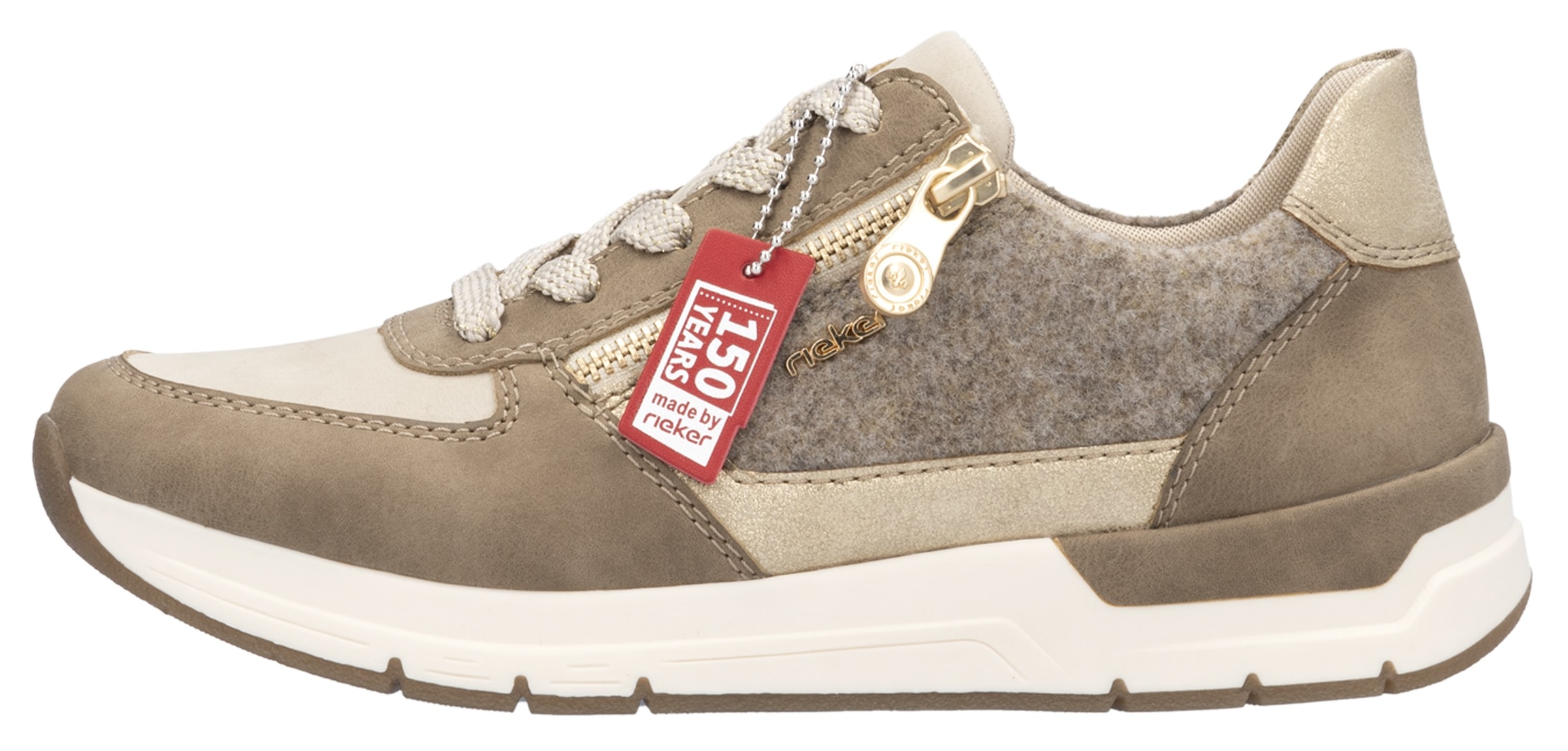 Rieker Sneaker, Freizeitschuh, Schnürschuh, Halbschuh mit modischen Akzenten