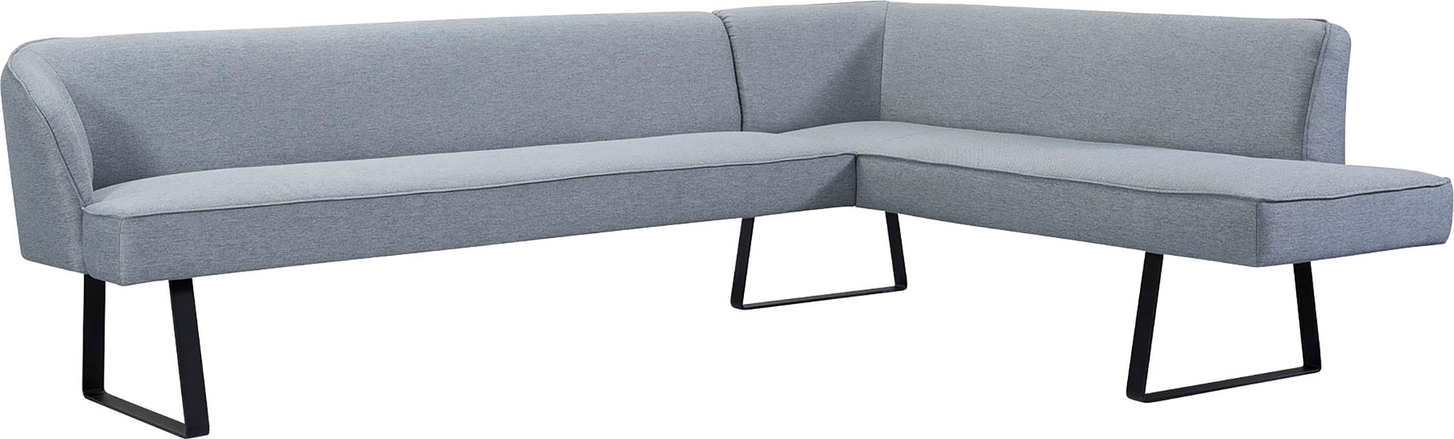 exxpo - sofa fashion Eckbank »Americano«, mit Keder und Metallfüßen, Bezug in verschiedenen Qualitäten