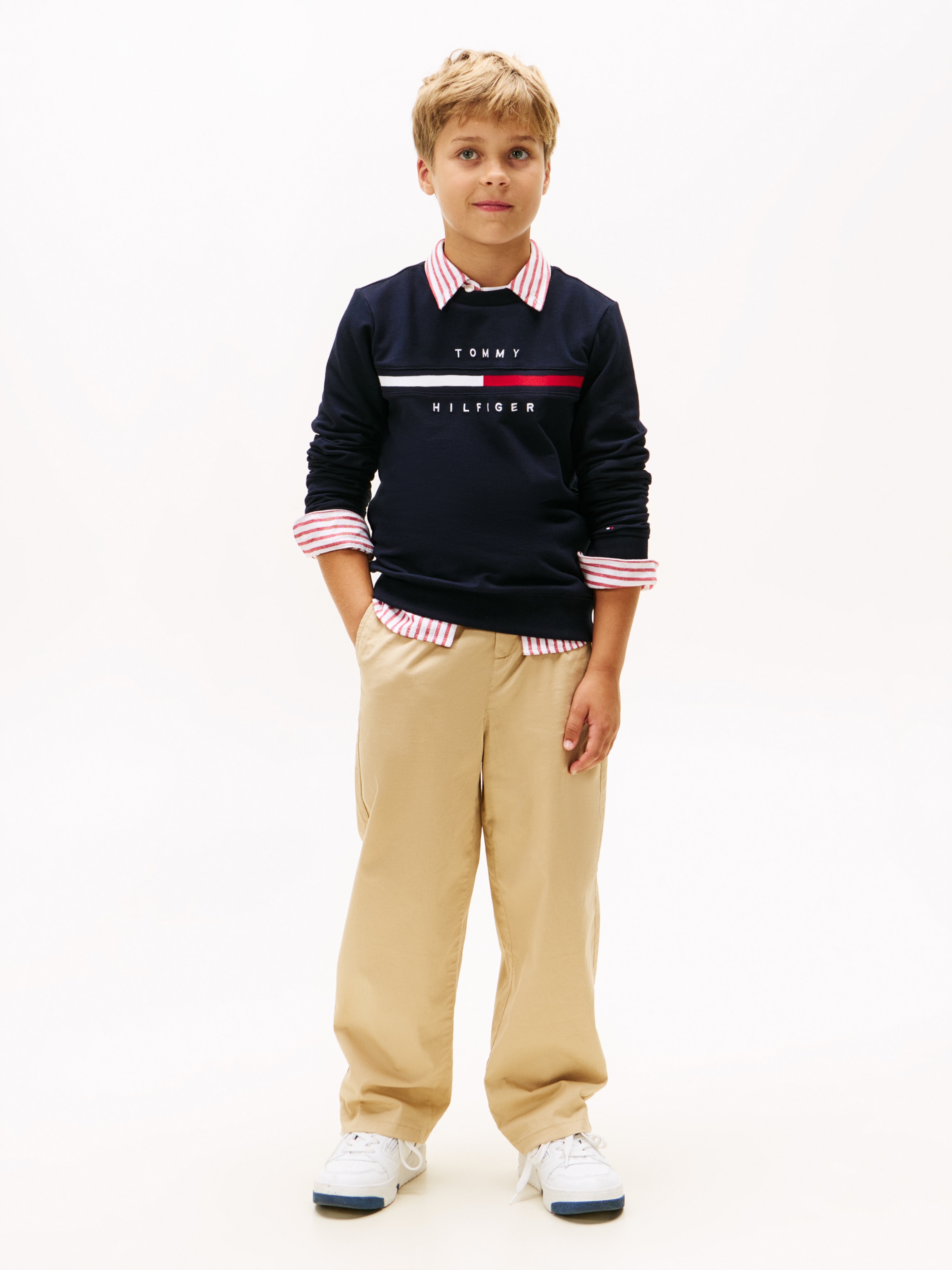 Tommy Hilfiger Chinohose »PLEATED CHINO PANT«, für Kinder bis 16 Jahre, mit Bundfalten