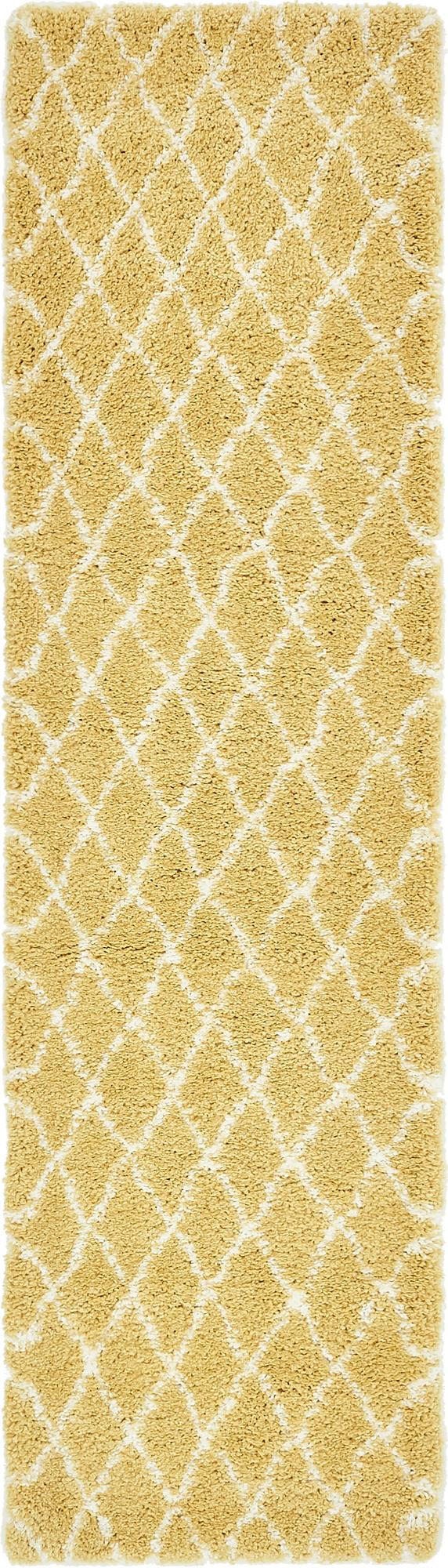 Myflair Möbel & Accessoires Hochflor-Läufer »Temara Shag, LAGERRÄUMUNG!«, rechteckig, 51 mm Höhe, Teppich-Läufer, gewebt, Rauten Design, weich & kuschelig