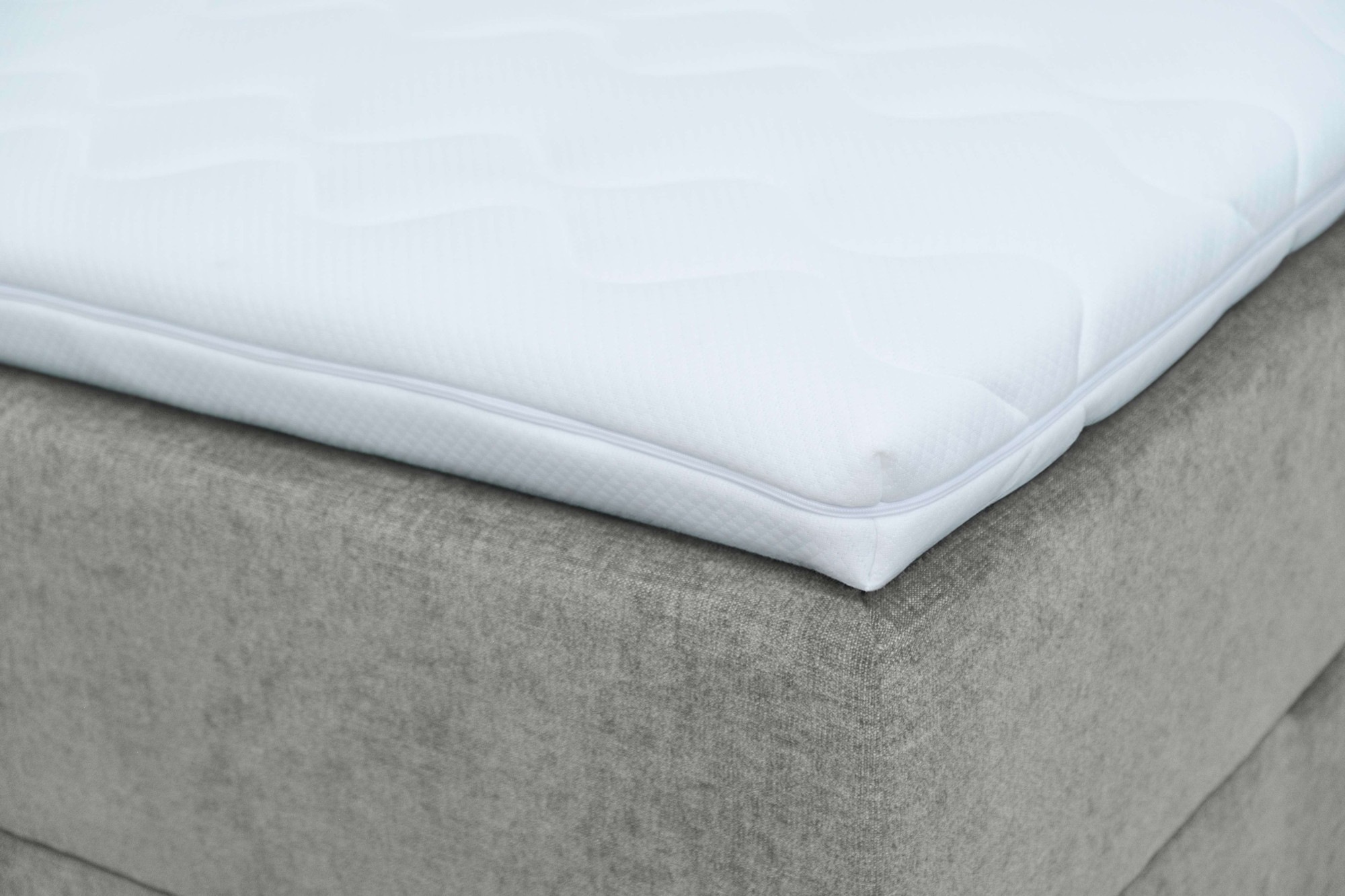 OTTO home Boxbett »Fennor, Doppelbett, Polsterbett, Federkernbett, Komforbett, 160/180 cm« Boxbett: 5-Z-Taschenfederkern im Unterbau, Härtegrad 3, inkl. Topper