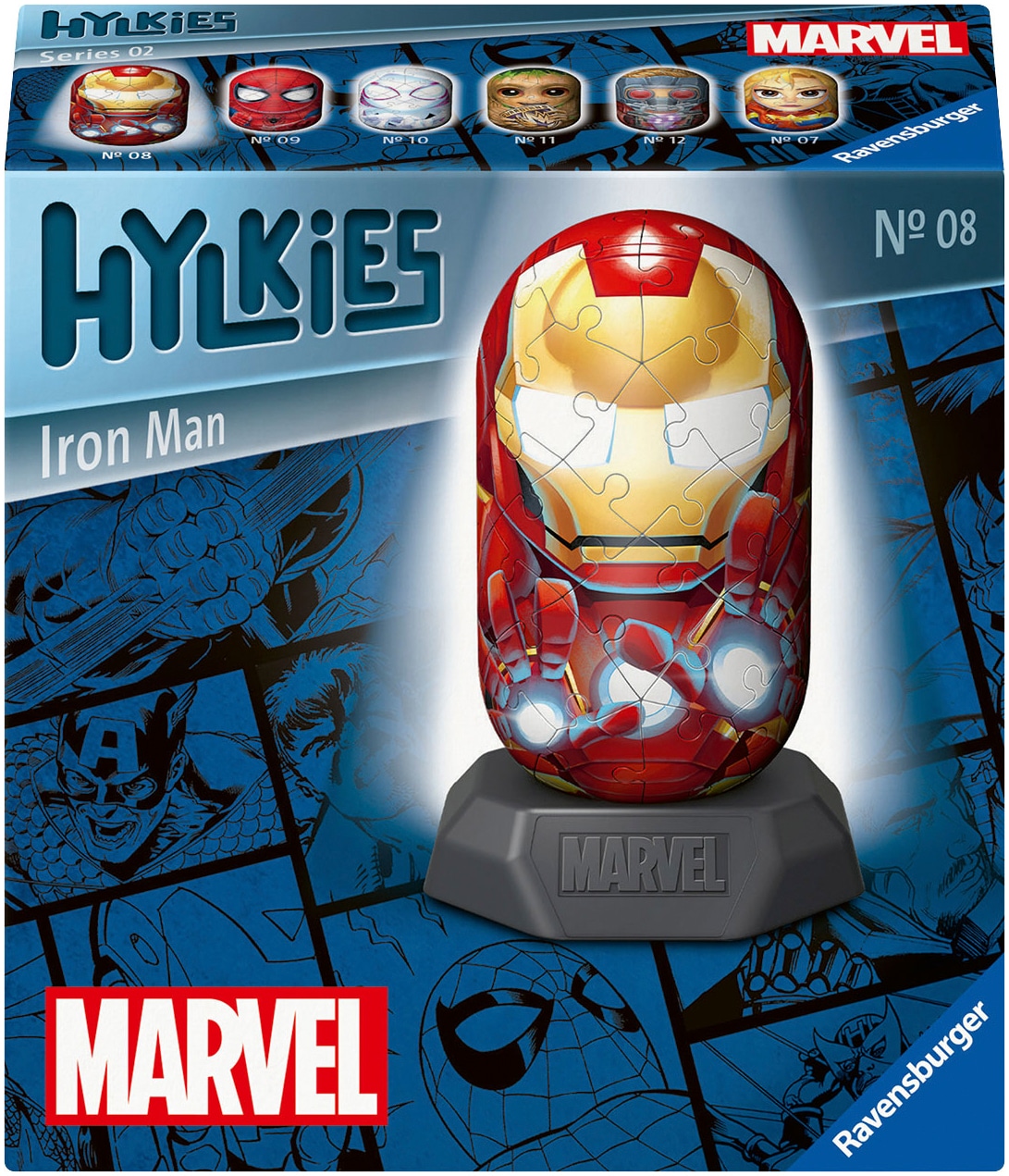 Ravensburger 3D-Puzzle »Marvel Heroes, Hylkies Sammelfigur #08 Iron Man«, Made in Europe