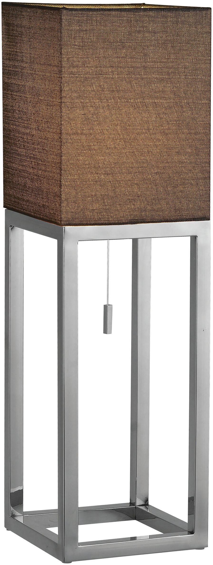 näve Tischleuchte »Alfa«, 1 flammig, Leuchtmittel E27 | ohne Leuchtmittel, Tischlampe H: 65cm, 1xE27, exkl. Leuchtmittel, dunkelgrau/chrom, IP20