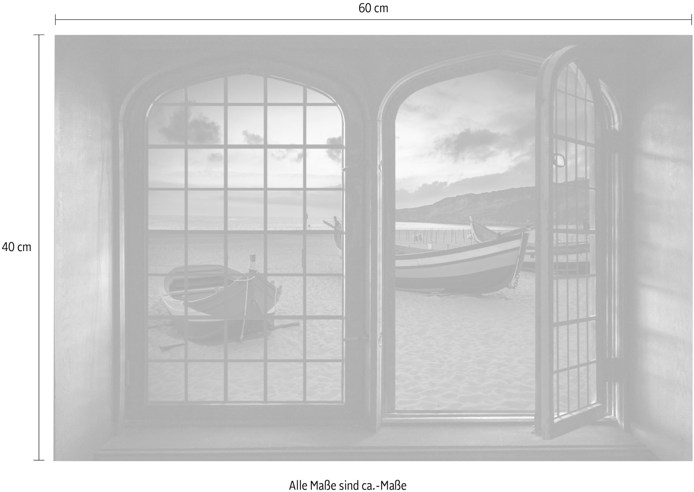 queence Wandsticker »Boote«, Wandsticker, Wandbild, selbstklebend, 3D, Fenster