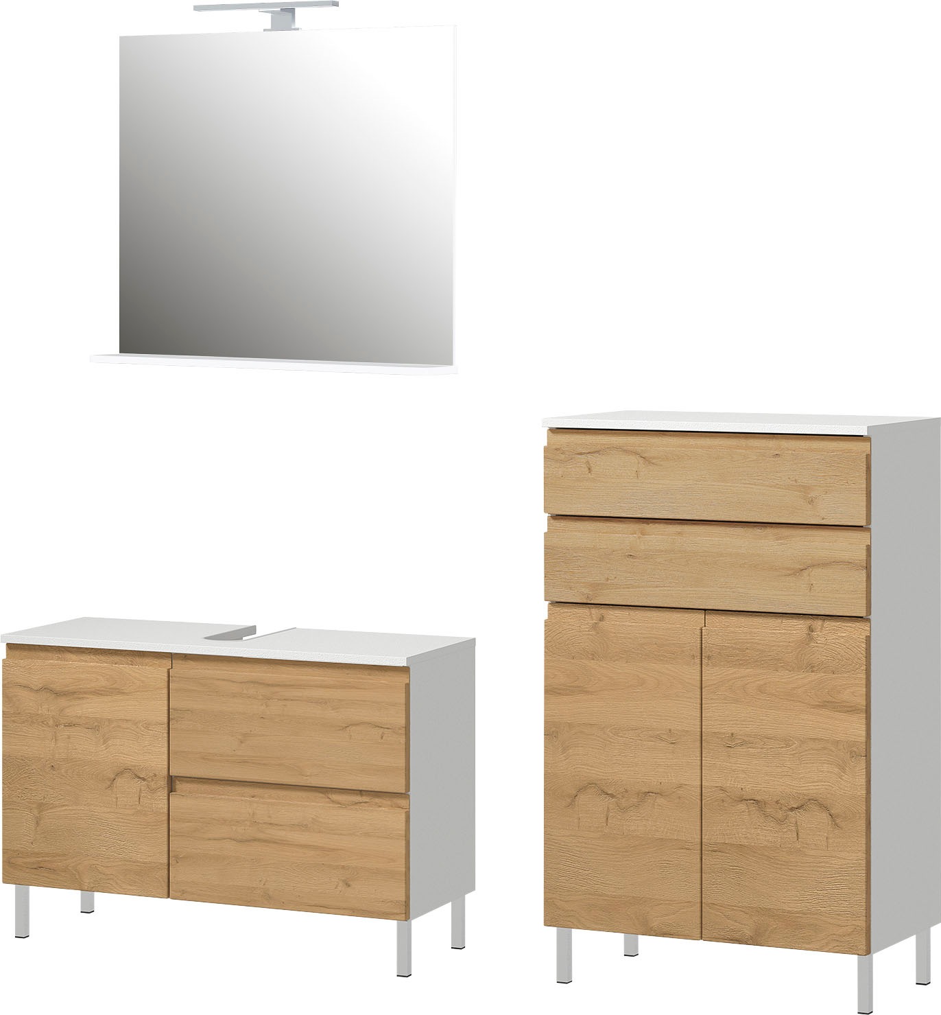 GERMANIA Badmöbel-Set »Torrance«, (3 St.), Waschbecken-Unterschrank, Spiege günstig online kaufen