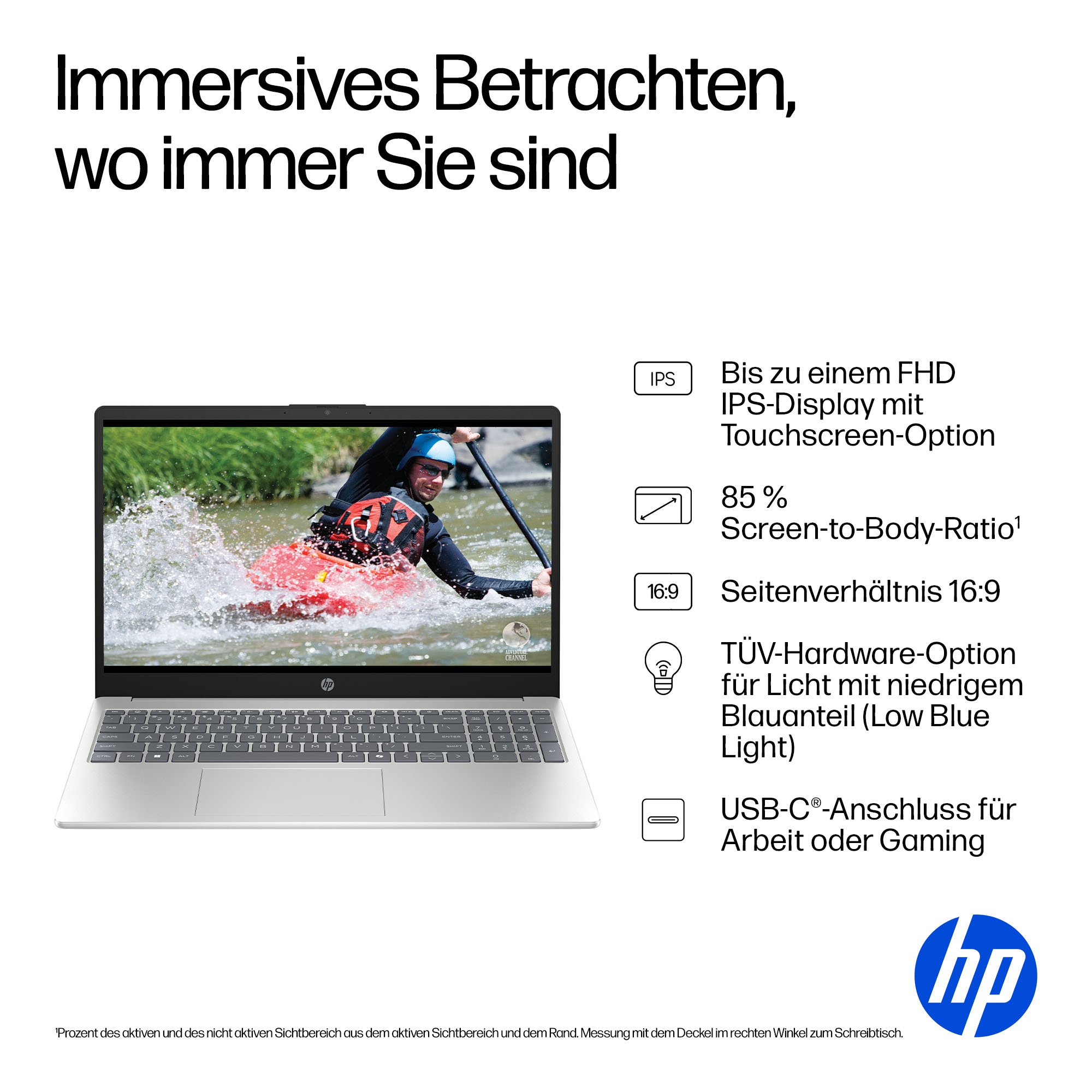 HP Notebook »15-fc1054ngx« 39,6 cm / 15,6 ″ AMD Ryzen 5 Radeon Graphics 256 GB SSD