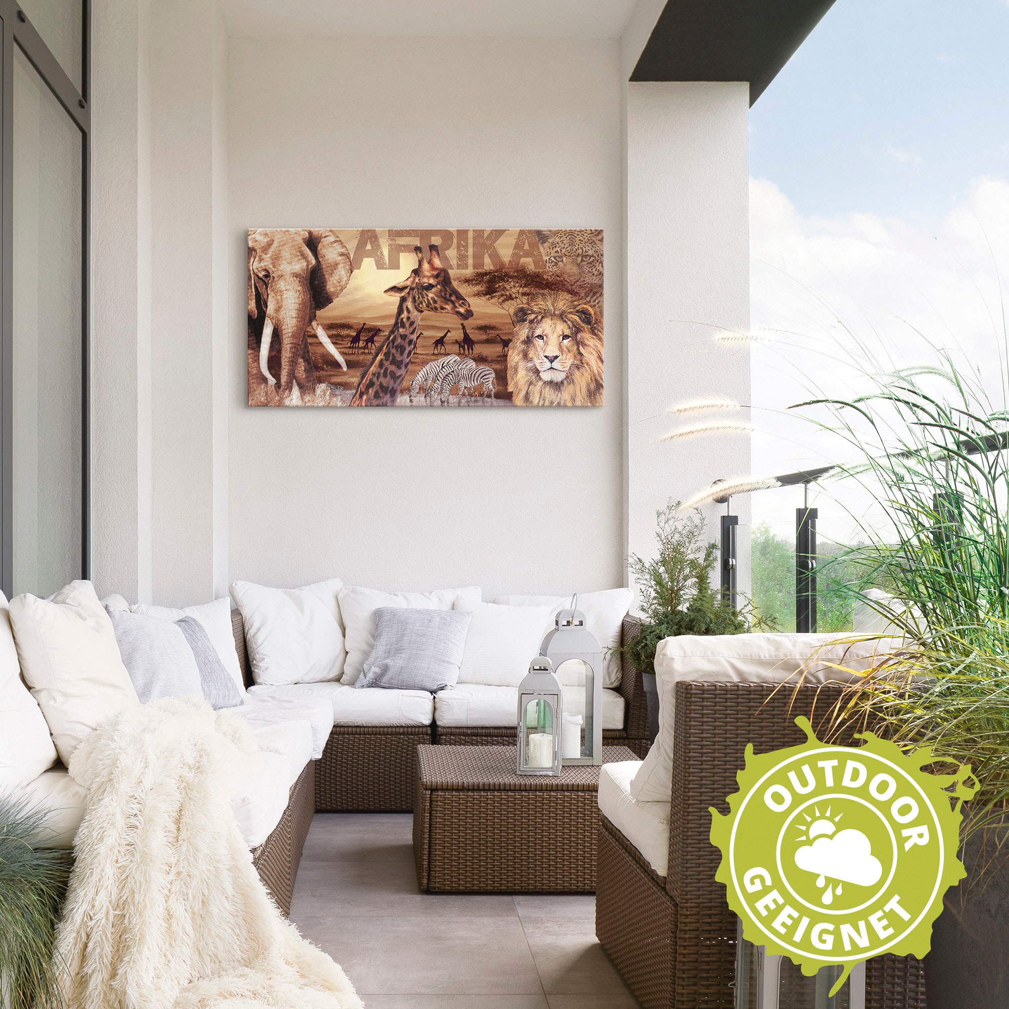 Artland Wandbild »Afrika« Wildtiere 1 Stk. tlg. als Alubild, Outdoorbild, L günstig online kaufen