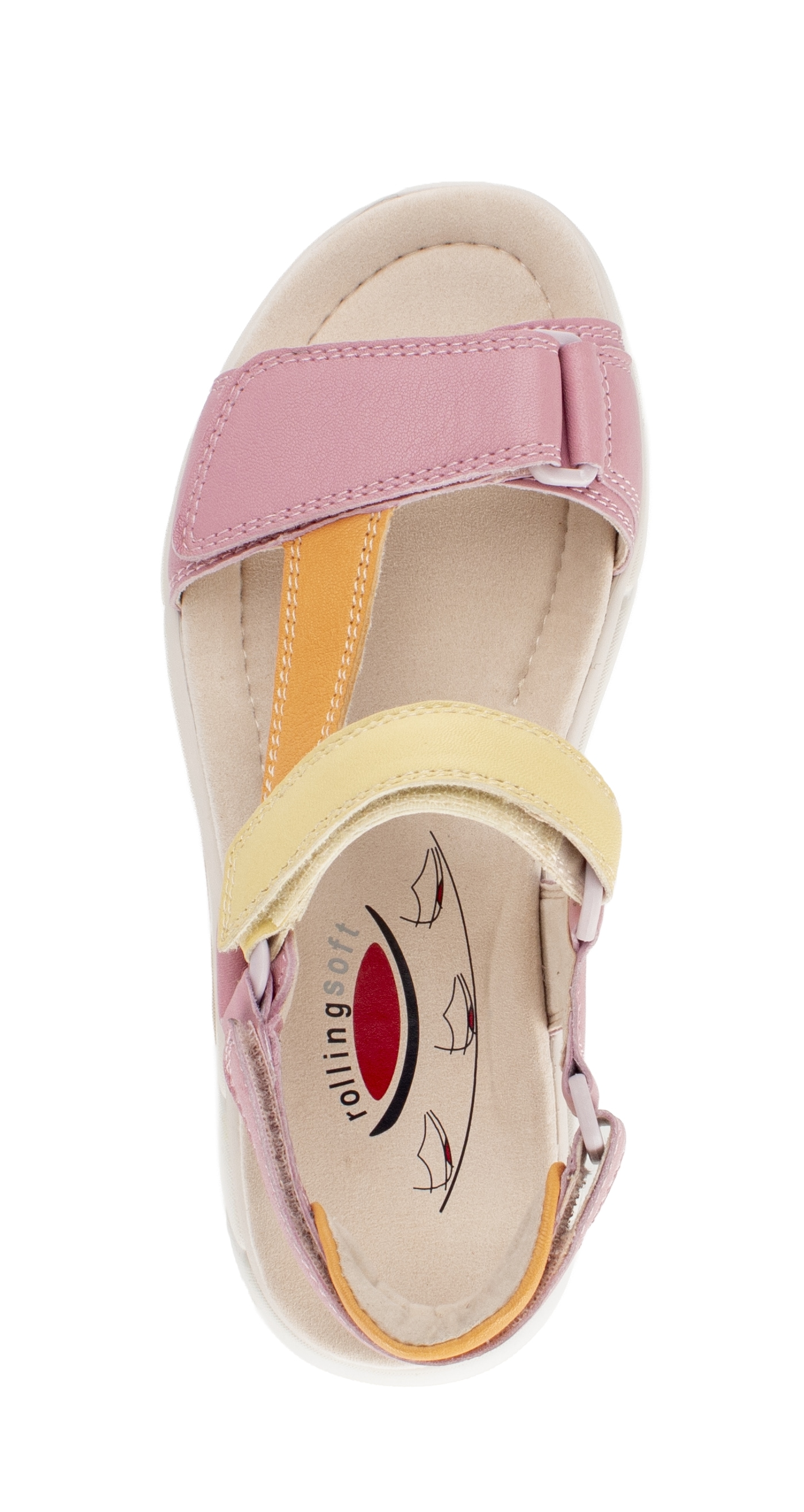 rollingsoft Sandalette  Keilabsatz, Riemchensandale im Trekking-Look, G-Weite (=weit)