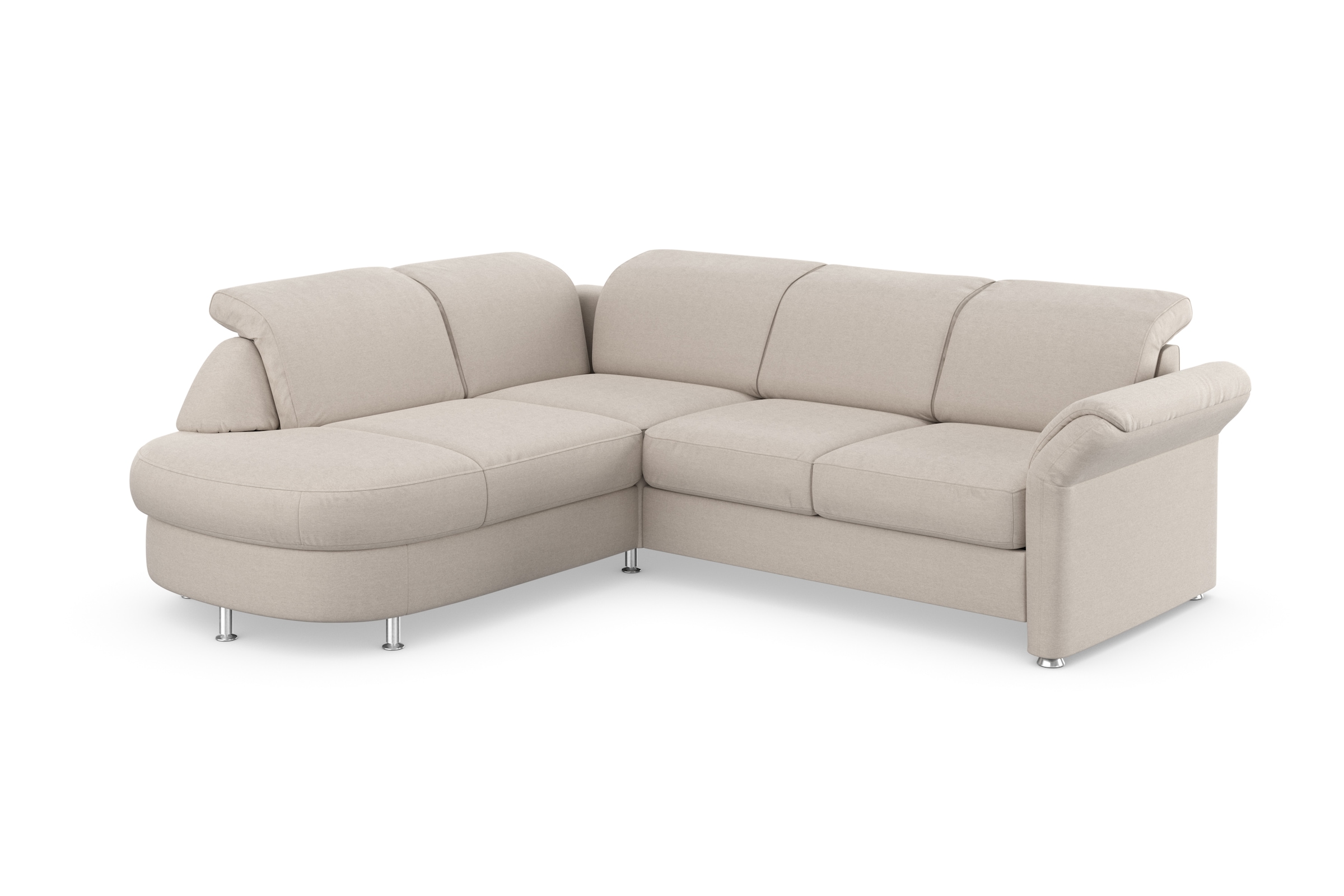 sit&more Ecksofa »Apulia L-Form« wahlweise Bettfunktion, Bettkasten und Kopf- und Armteilverstellung