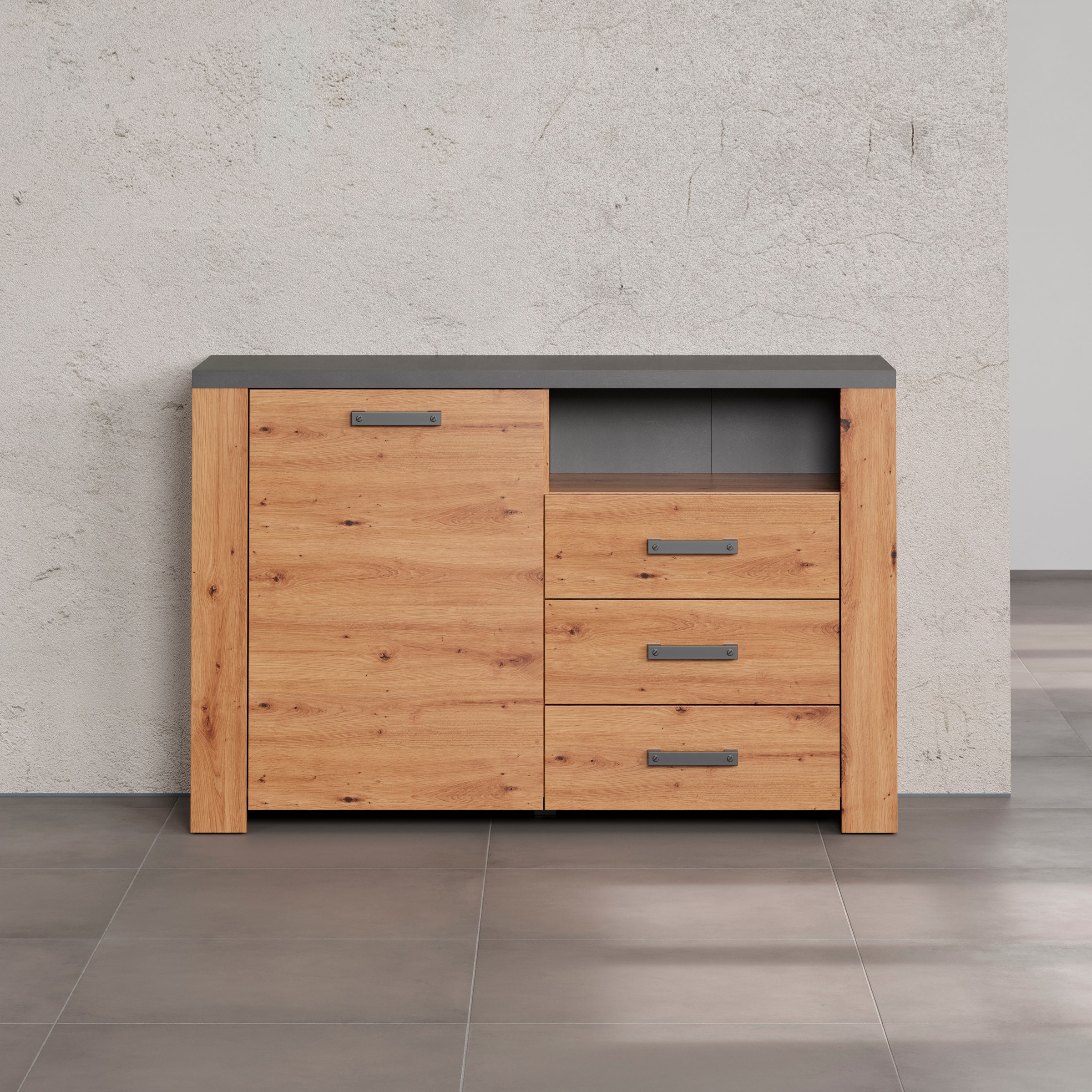 Home affaire Sideboard »Ambres« 1 Stk. tlg. Sideboard, 1 Tür, 3 Schubkasten günstig online kaufen