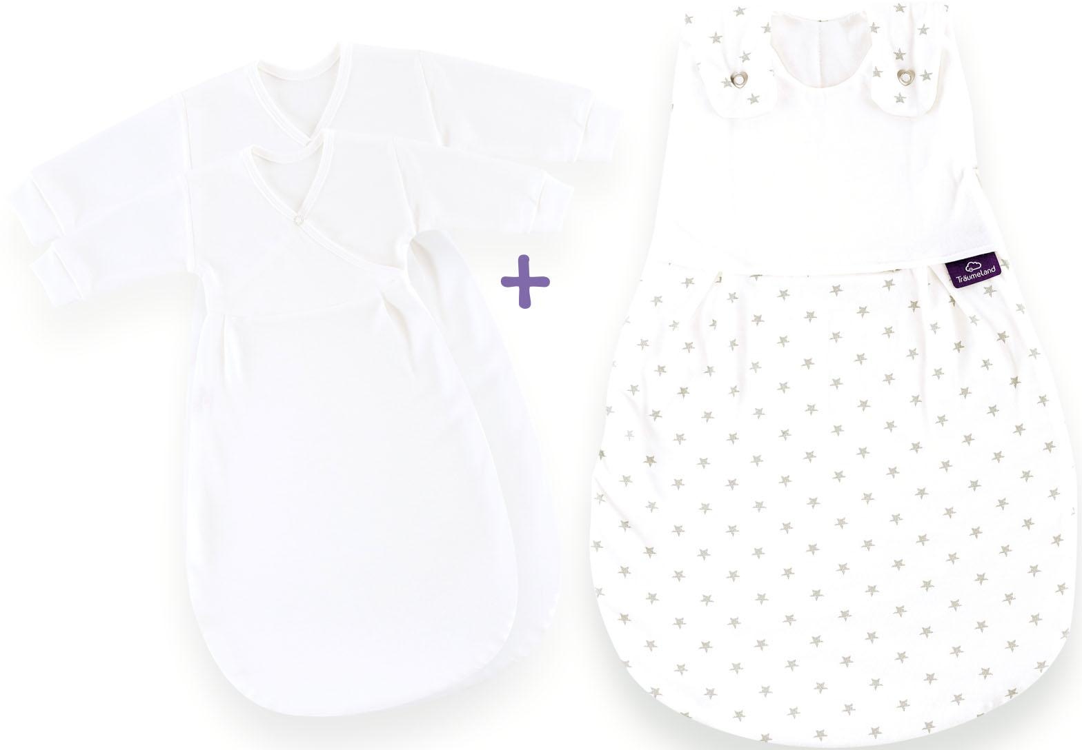 TRÄUMELAND Babyschlafsack »Set Sternchen« grau Obermaterial: 100% Baumwolle