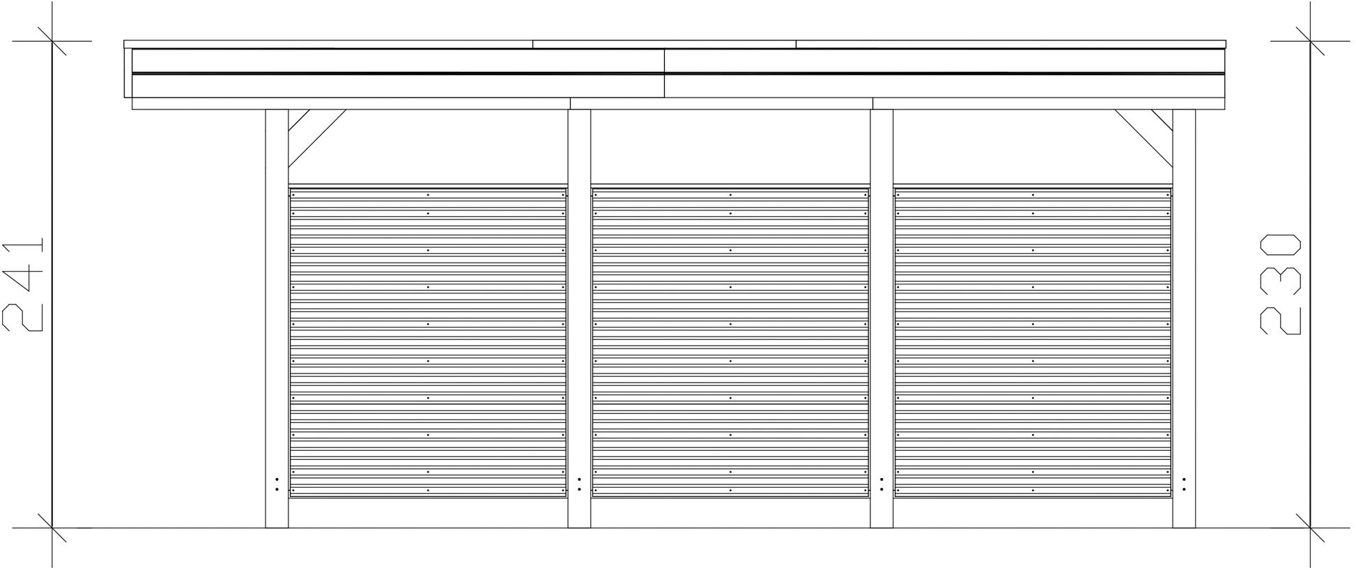 Skanholz Einzelcarport »Friesland Set 11«, Holz, 270 cm, Nussbaum