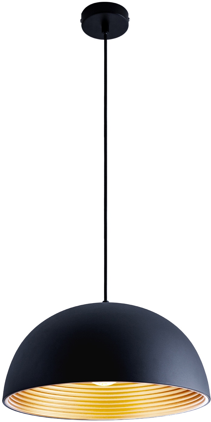 Paco Home Pendelleuchte »SAWYER«, 1 flammig, Leuchtmittel E27 | ohne Leuchtmittel, Hängelampe Esszimmer Küchenlampe Hängend 1,5m Textilkabel Ã˜40,5cm